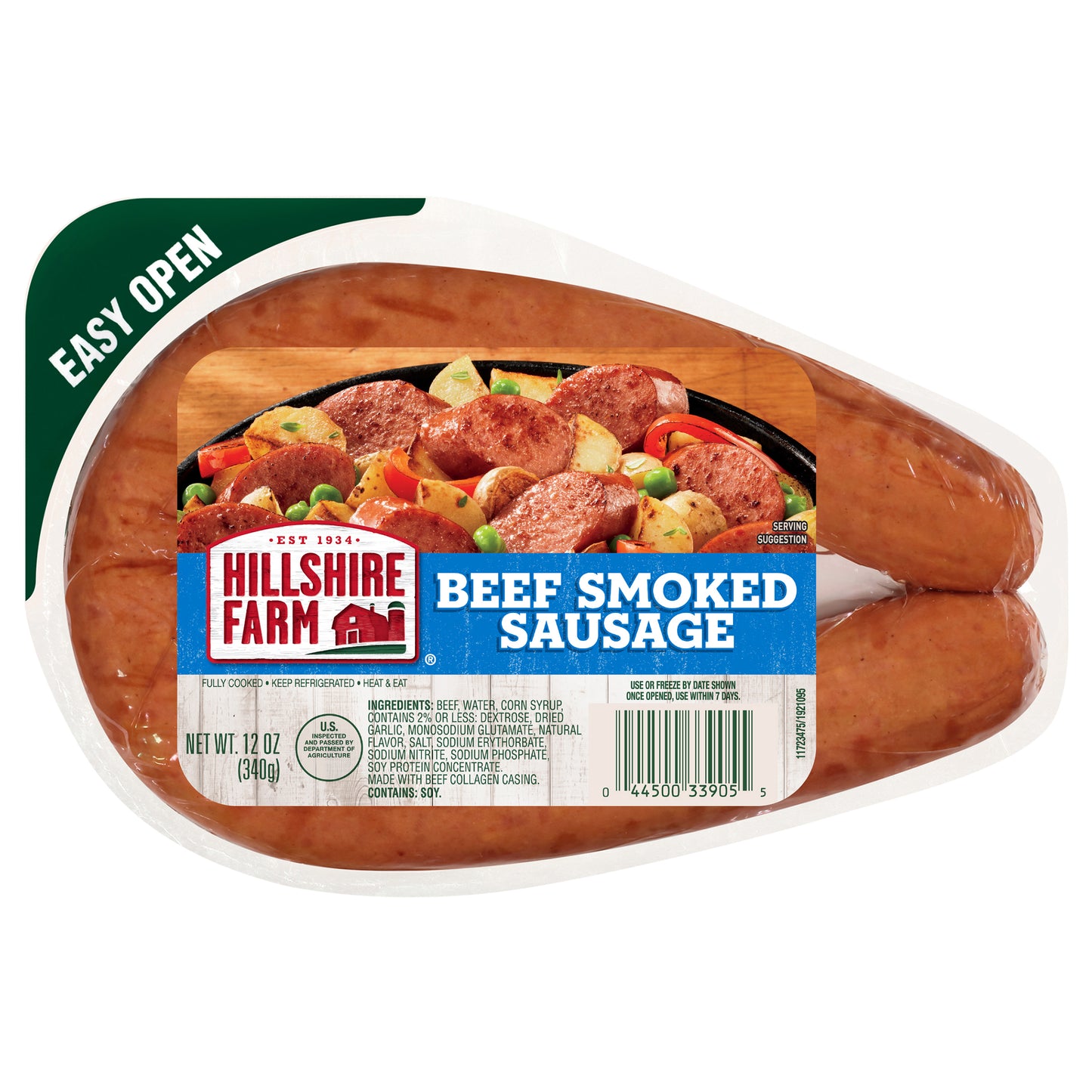Hillshire Farm Beef Smoked Sausage, 12 oz.