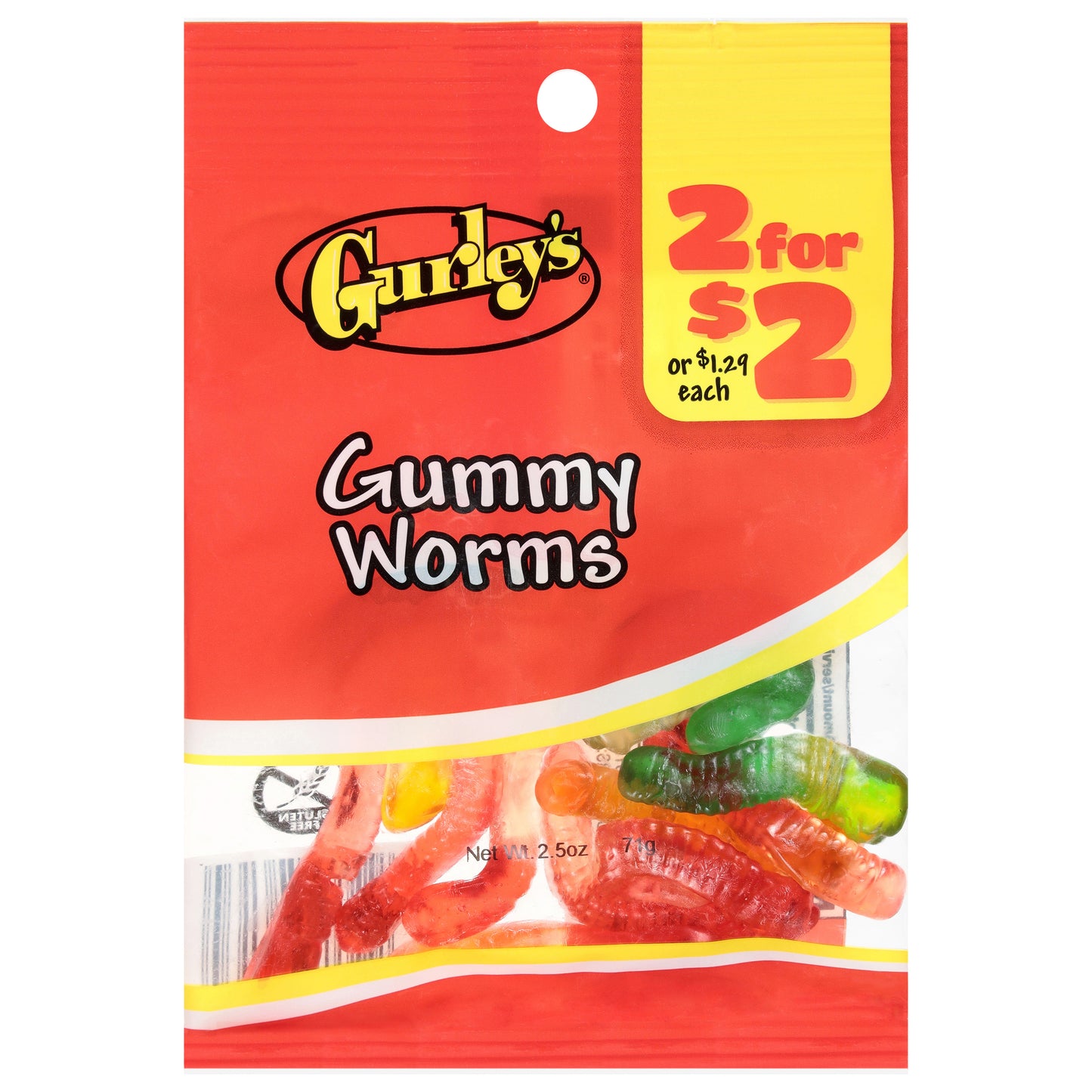 Gurley's Gummy Worms 2.5 oz