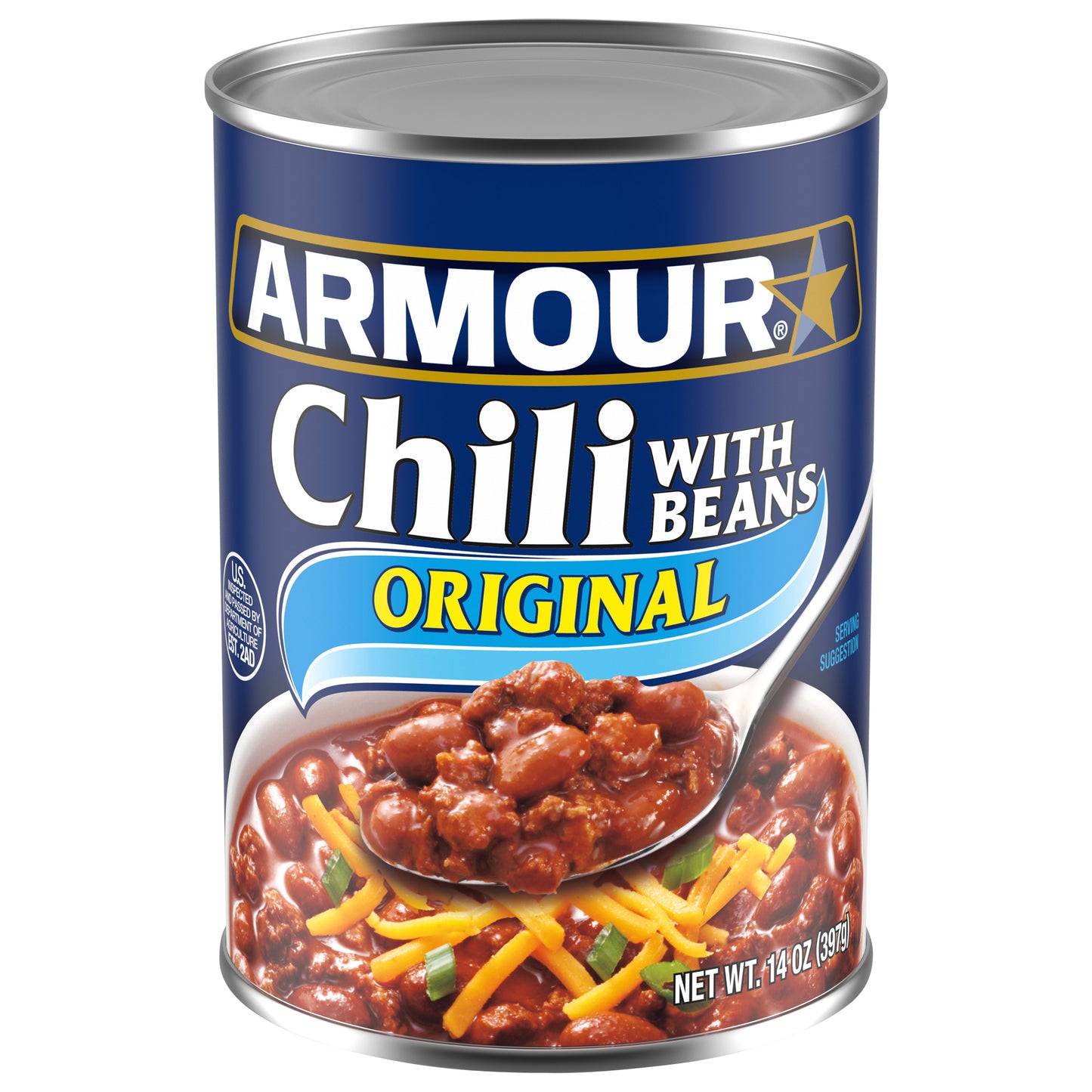 Armour Star Chili with Beans, Canned Food, 14 OZ