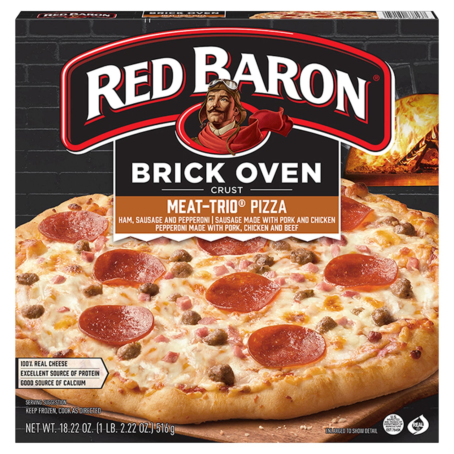 Red Baron Brick Oven Crust Meat-Trio Pizza 18.22 oz