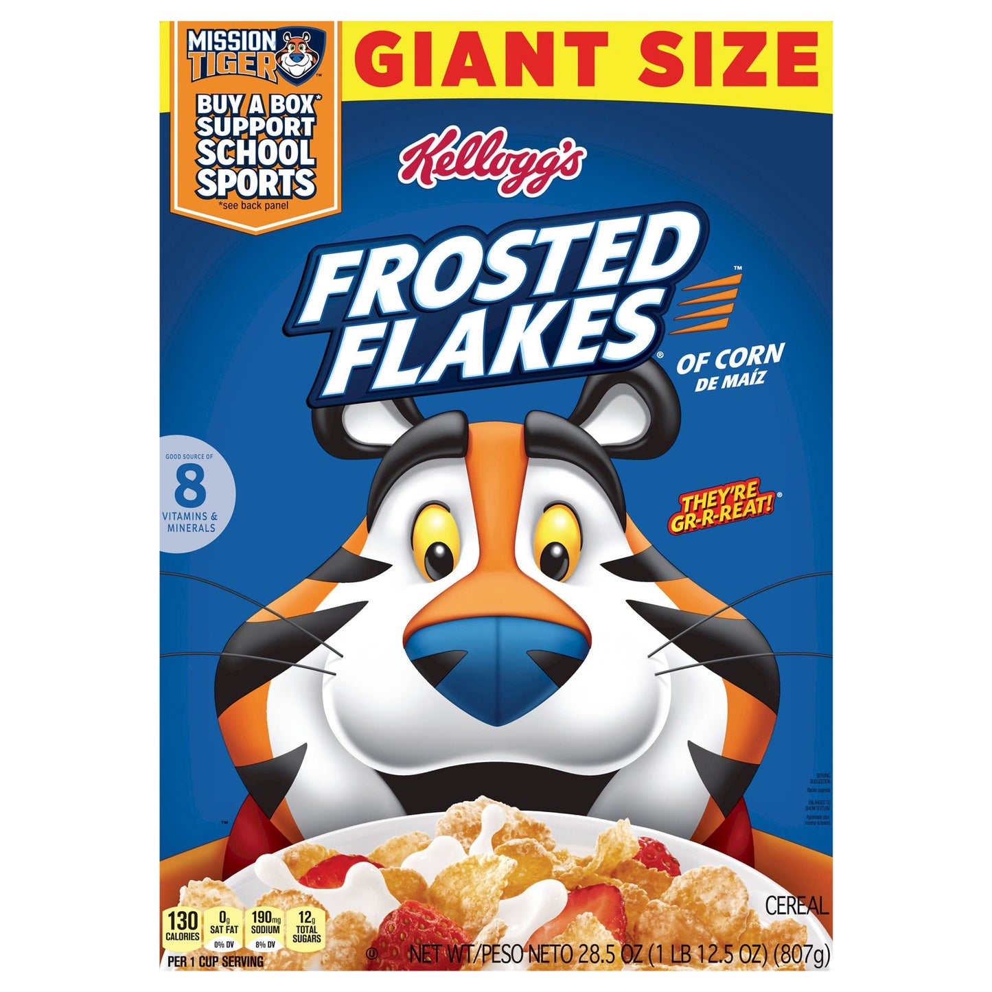 Kellogg's Frosted Flakes Breakfast Cereal Original, 28.5 oz