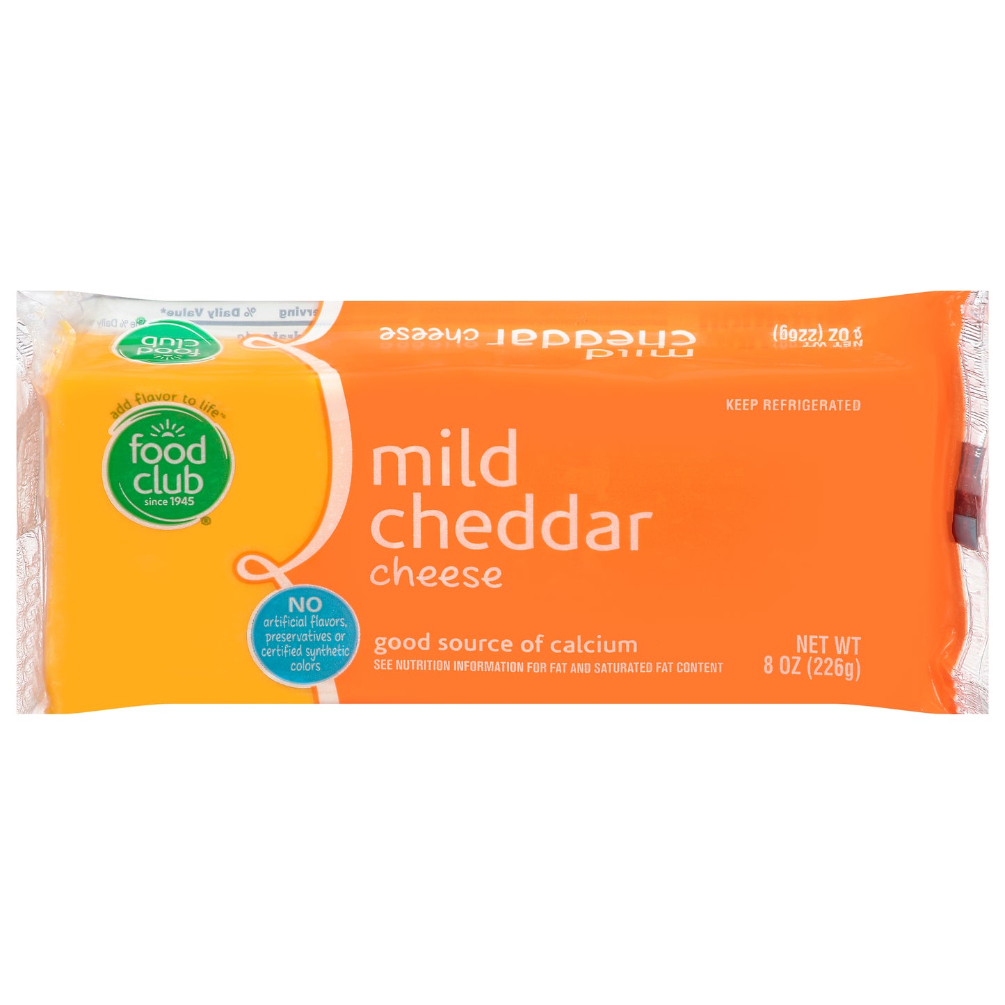 Food Club Mild Cheddar Cheese 8 oz