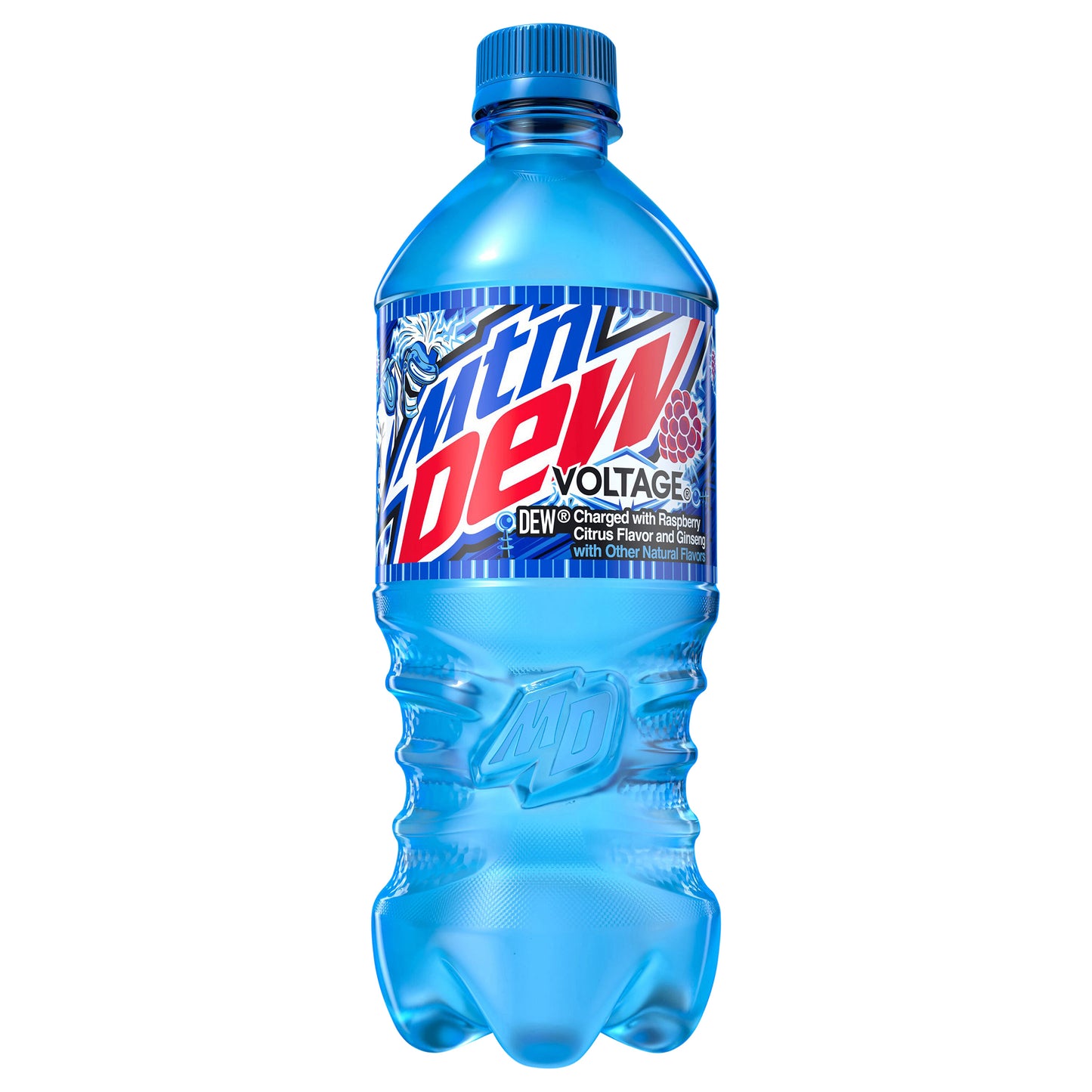 Mtn Dew Voltage Dew Soda Charged With Raspberry Citrus And Ginseng Flavor 20 Fl Oz
