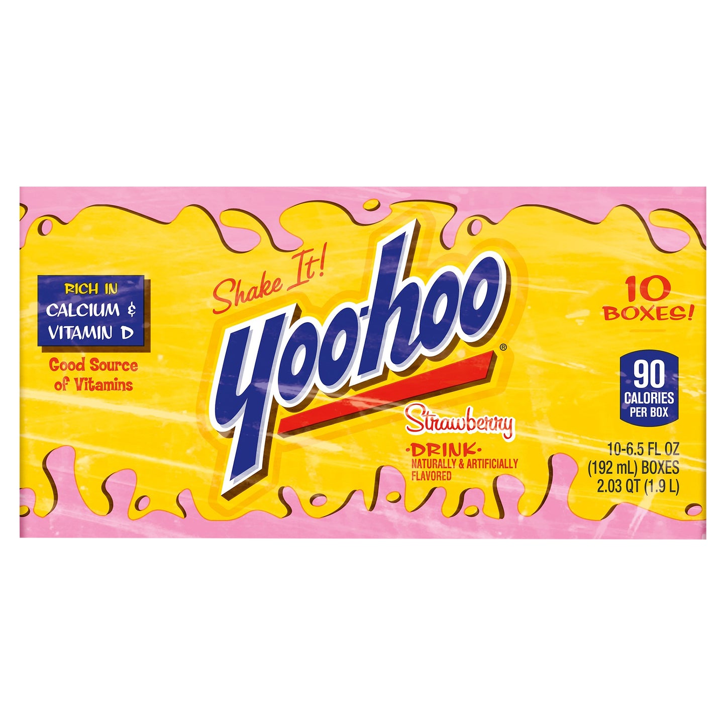 Yoo-hoo Strawberry Drink, 6.5 fl oz boxes, 10 pack