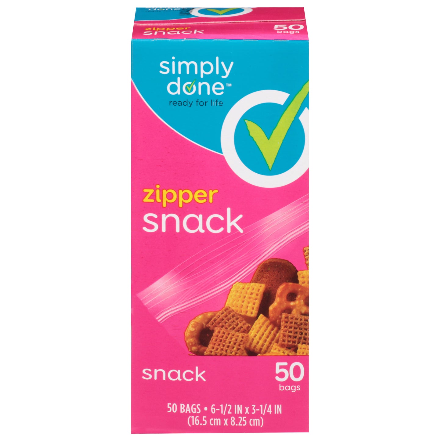 Simply Done Zipper Snack Bags 50 ea