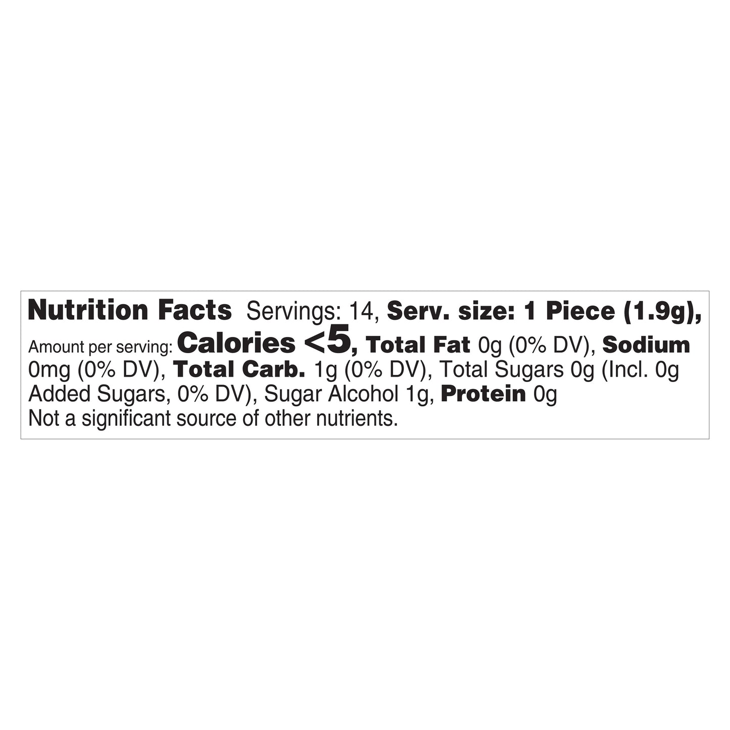 ORBIT Gum Peppermint Sugar Free Chewing Gum, Single Pack, 14 Piece