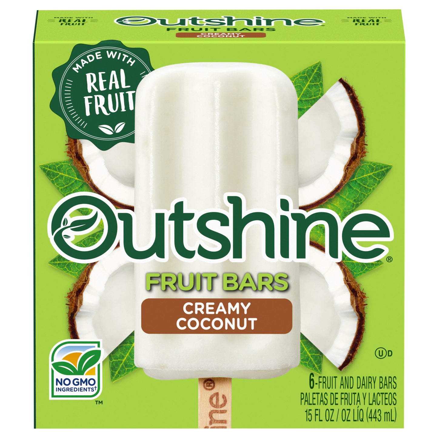 Outshine Creamy Coconut Fruit Bars 6 ea