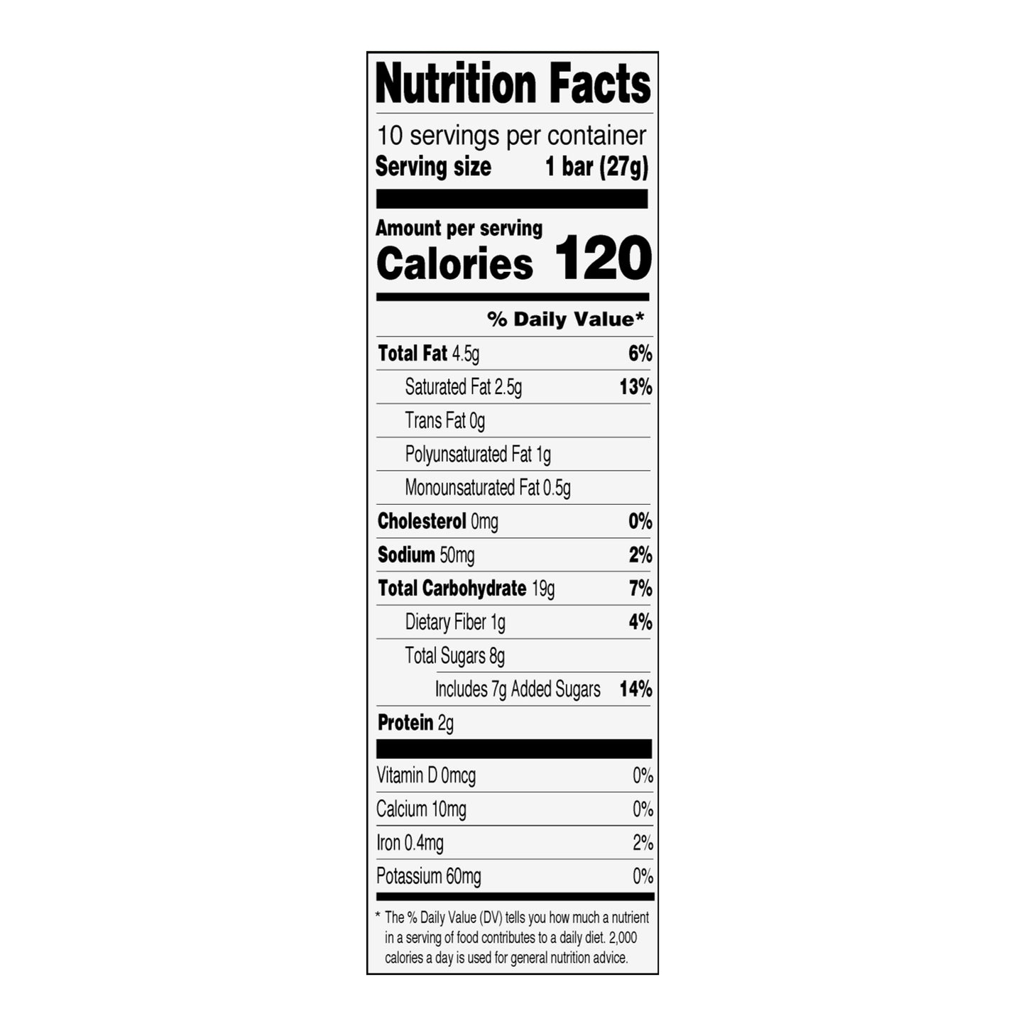 Sunbelt Bakery Oats & Honey Chewy Granola Bar 10 10 ea Box