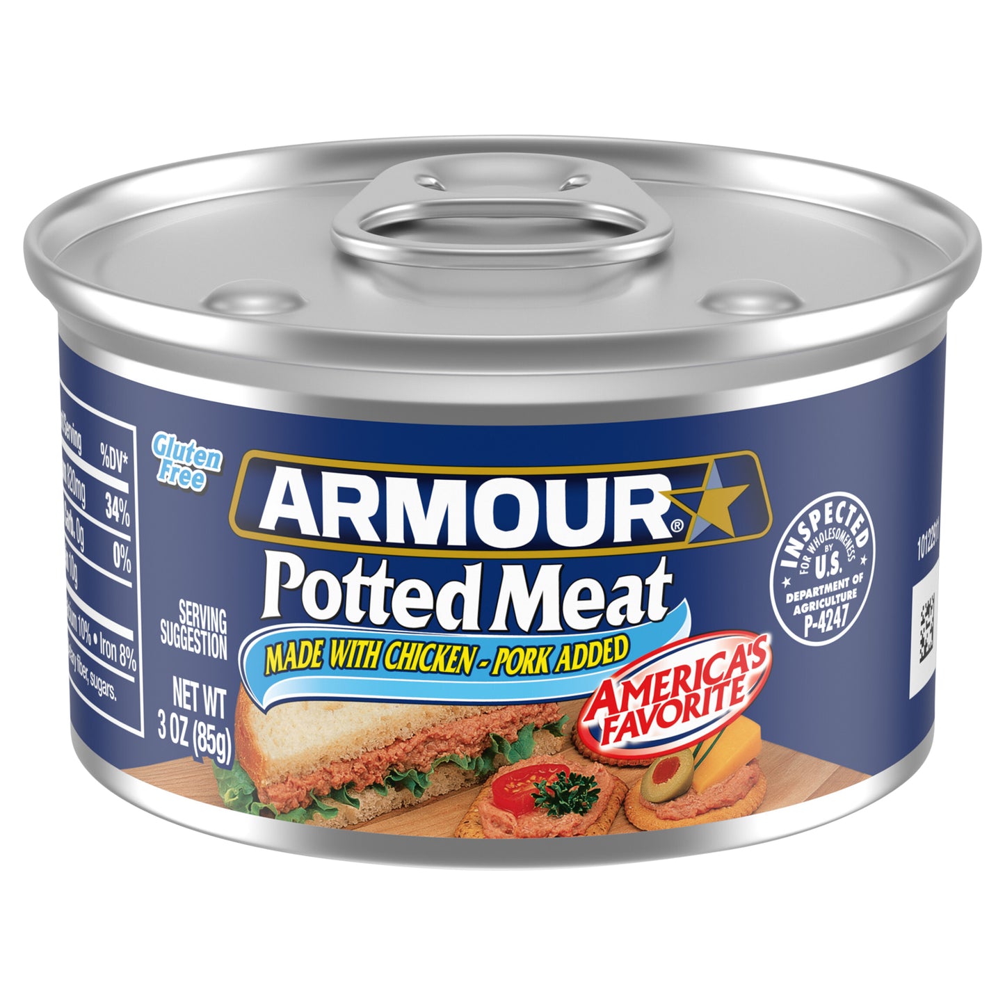 Amour Star Potted Meat, Canned Meat, 3 OZ