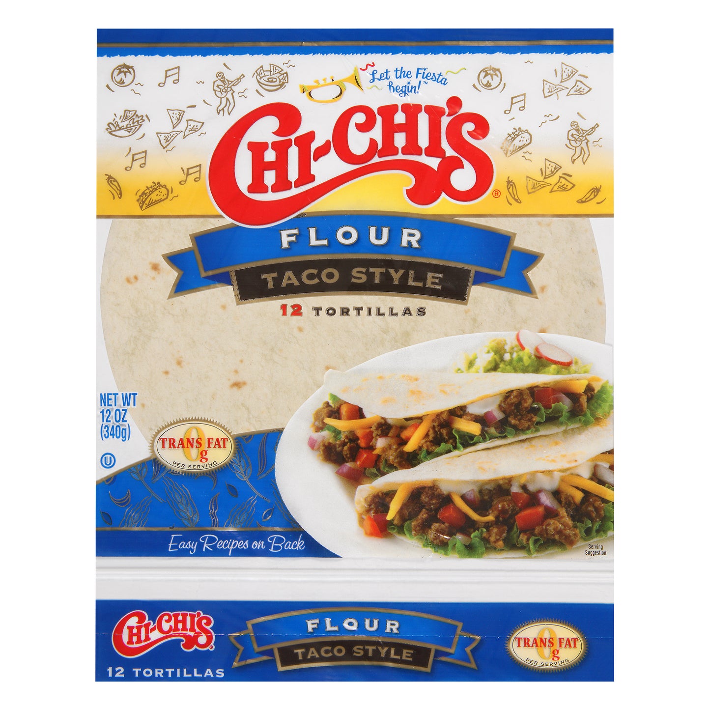 Chi-Chi's® Flour Taco Style Tortillas 12 ct Bag