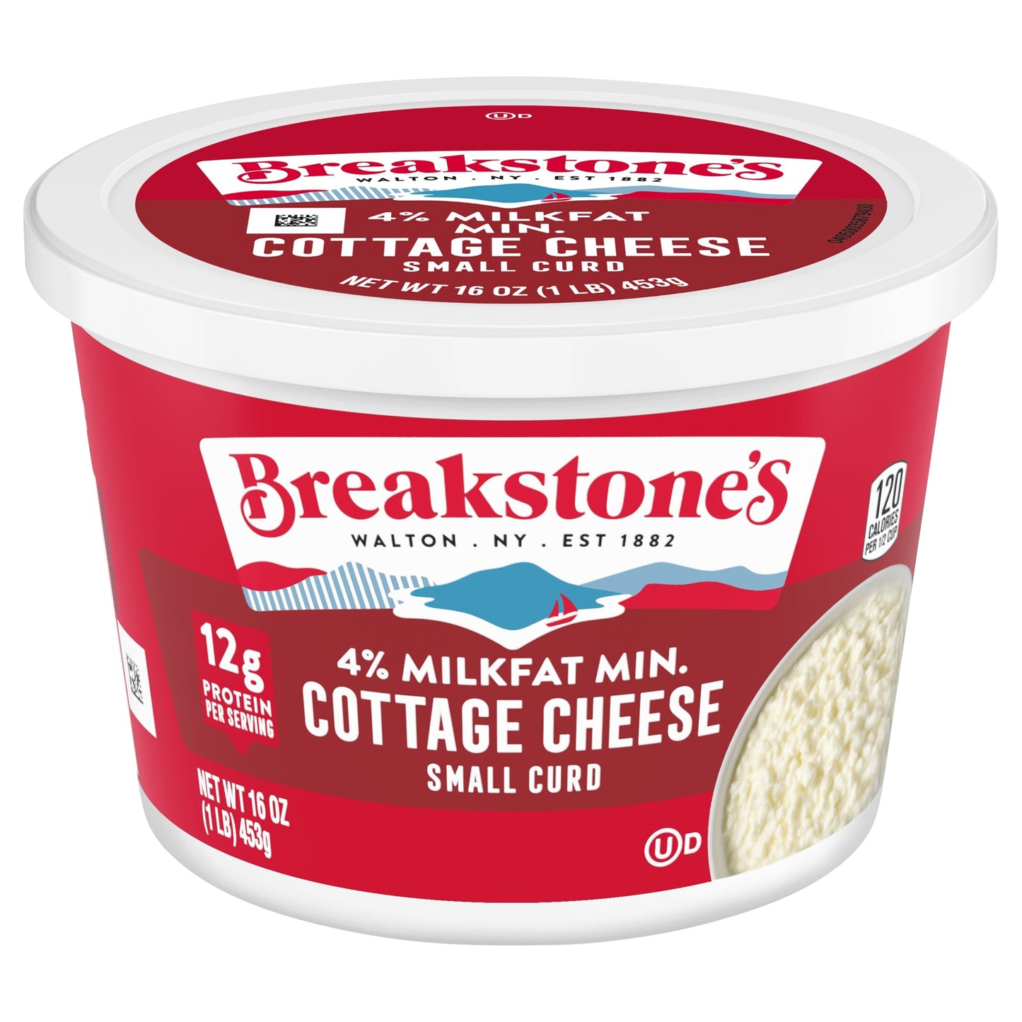 Breakstone's Small Curd Cottage Cheese with 4% Milkfat, 16 oz Tub