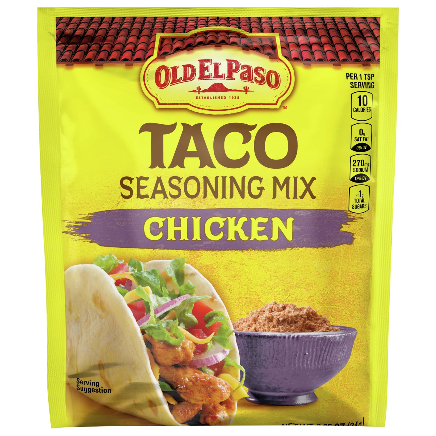 Old El Paso Chicken Taco Seasoning, 0.85 oz.