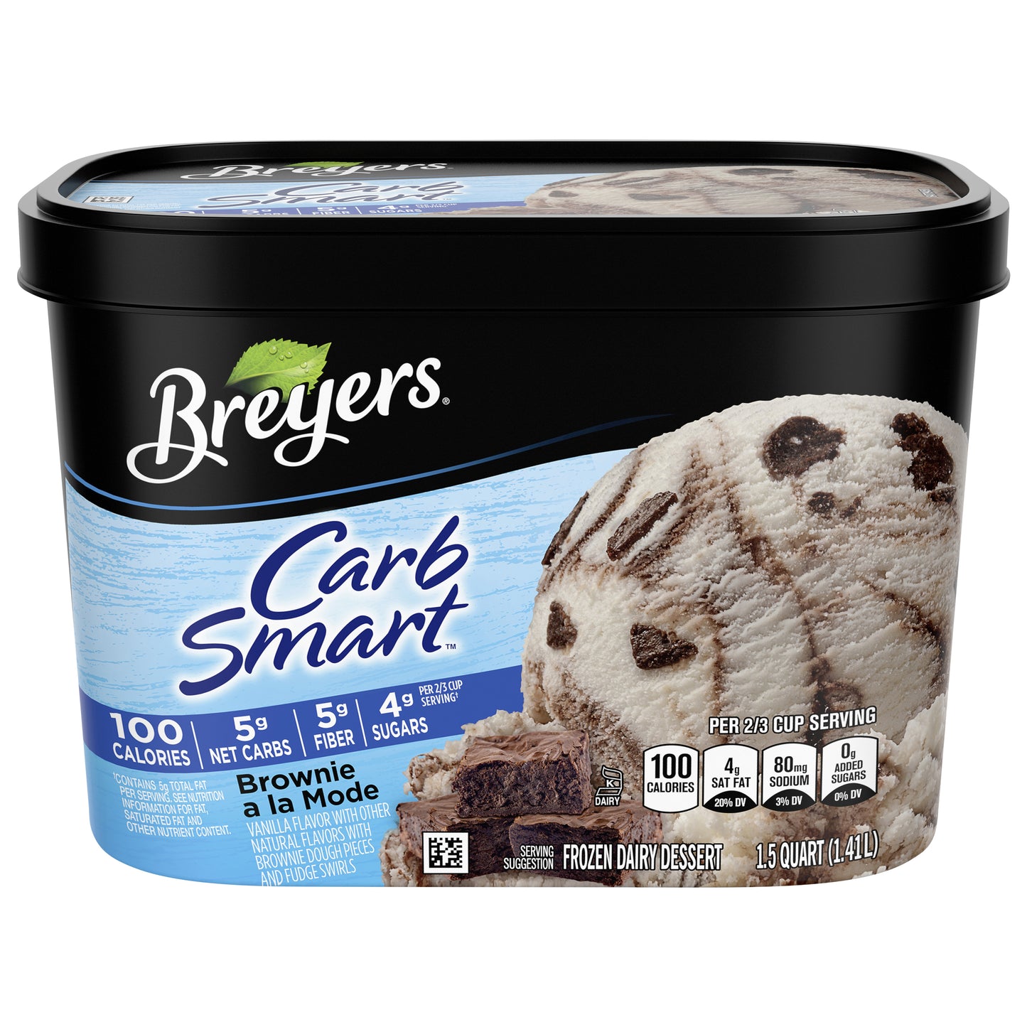 Breyers Carbsmart Frozen Dairy Dessert Brownie A La Mode 48 Oz