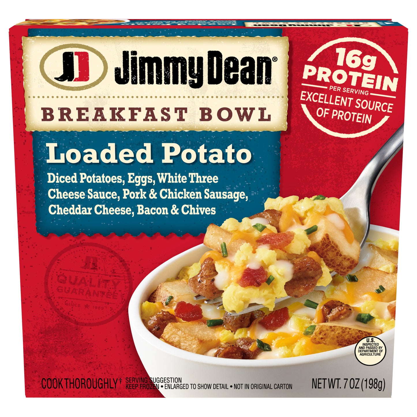 Jimmy Dean Breakfast Bowl, Loaded Potato, Frozen, 7 oz Bowl