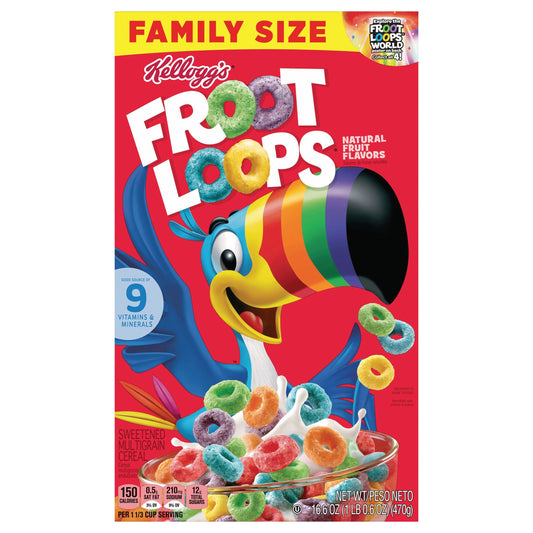 Kellogg's Froot Loops Breakfast Cereal Original, 16.6 oz