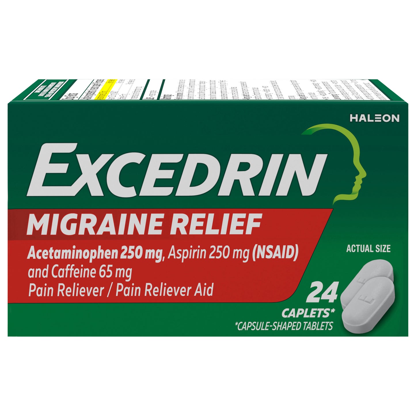 Excedrin Migraine Caplets for Migraine Headache Relief - 24 count