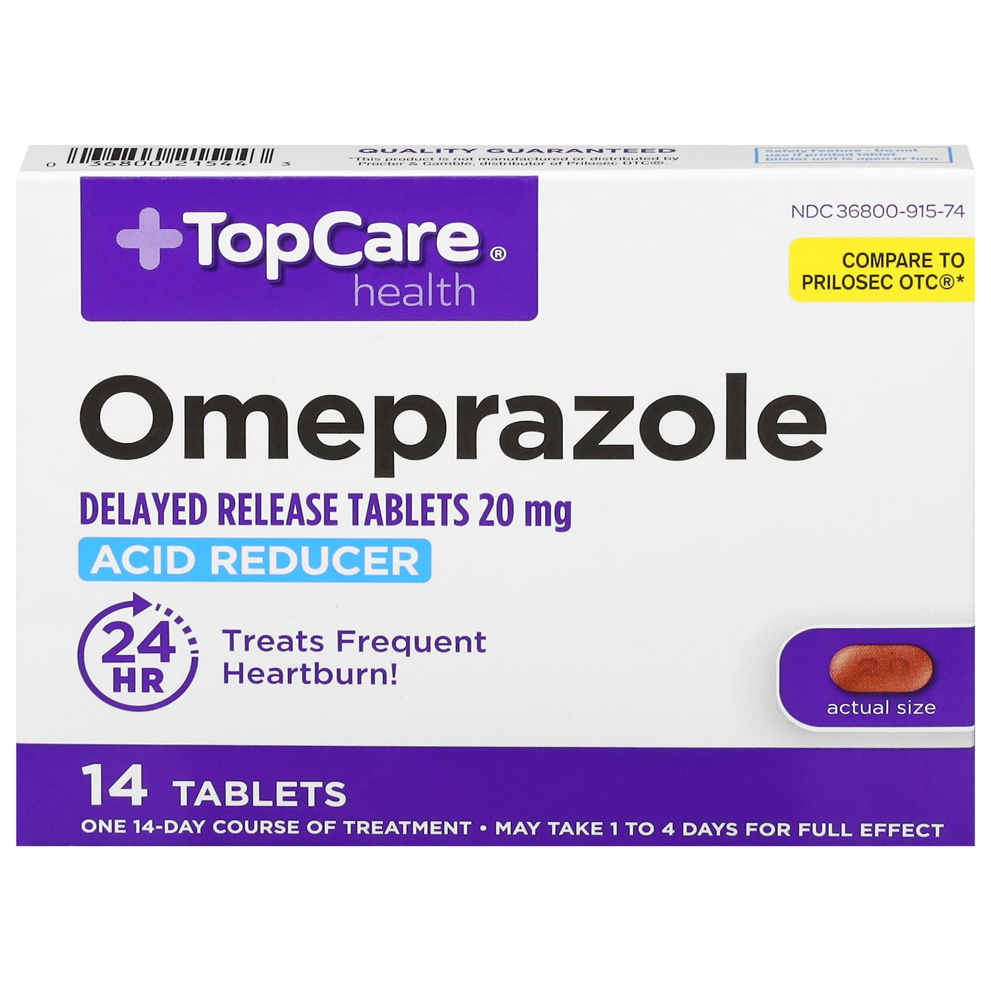 TopCare Health 20 mg Omeprazole 14 Tablets