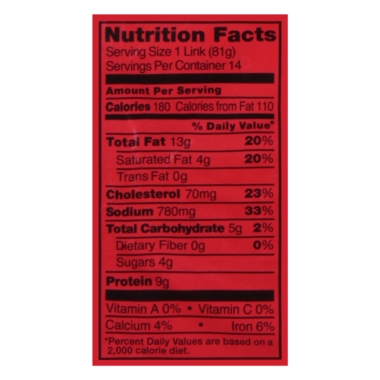 Bar S Smoked Family Pack Polish Sausage 14 ea