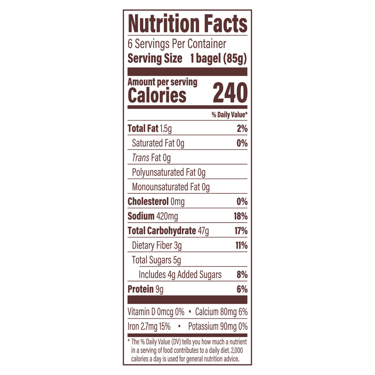 Thomas' Sourdough Bagels, 6 count, 18 oz
