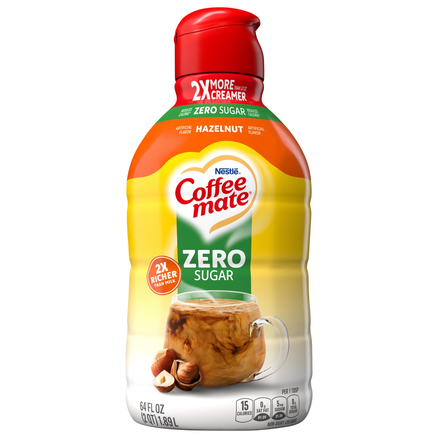 Nestle Coffee Mate Zero Sugar Hazelnut Creamer 64 Oz