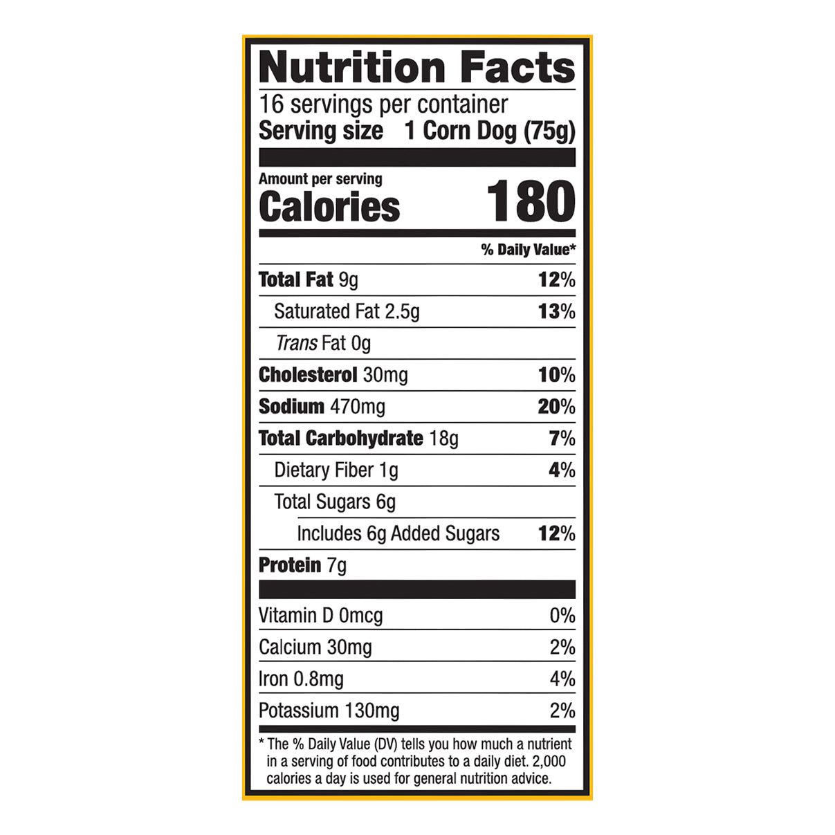 Foster Farms Chicken Corn Dogs, 2.67 oz.,16 count box, 2.67 lb. Box