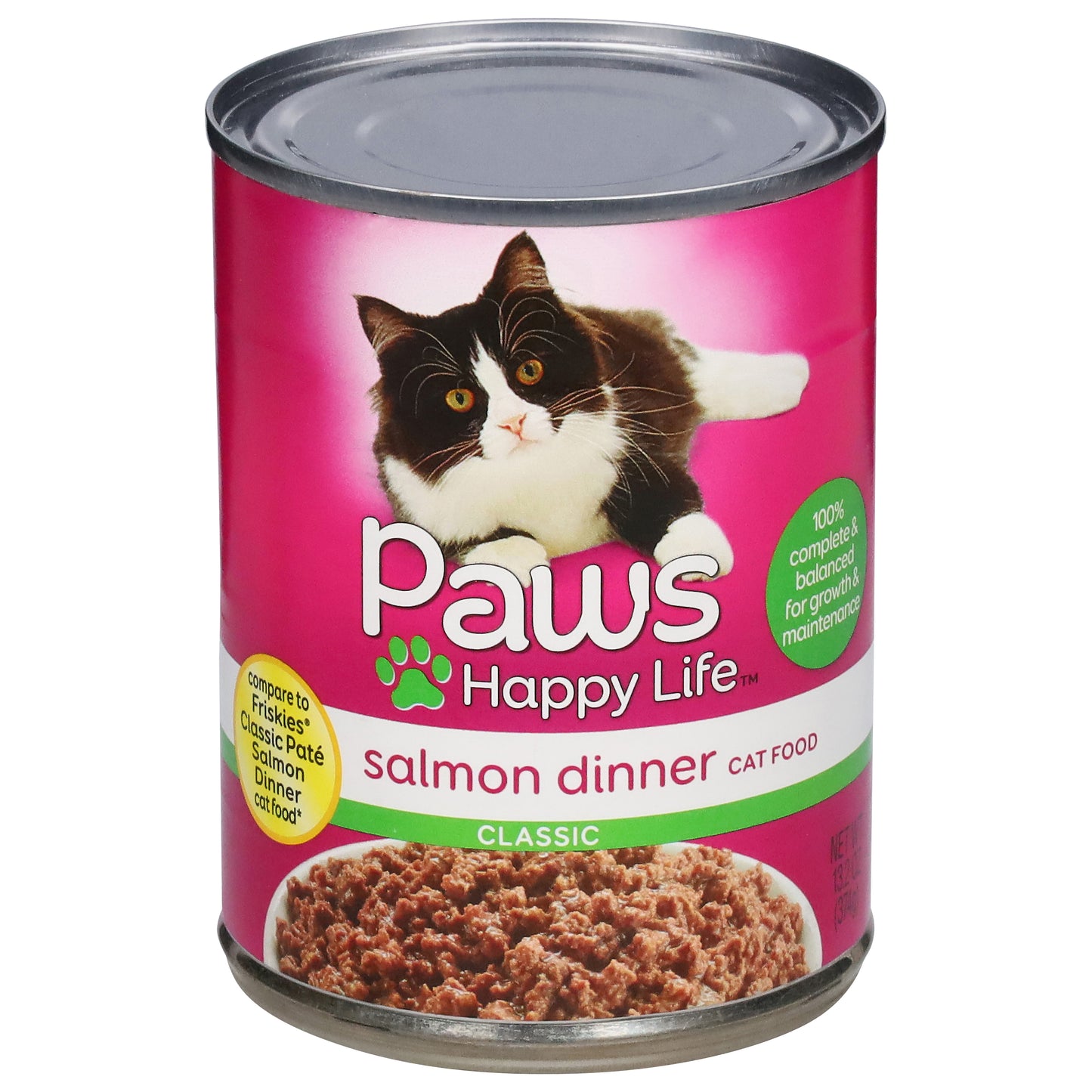 Paws Happy Life Classic Salmon Dinner Cat Food 13.2 oz