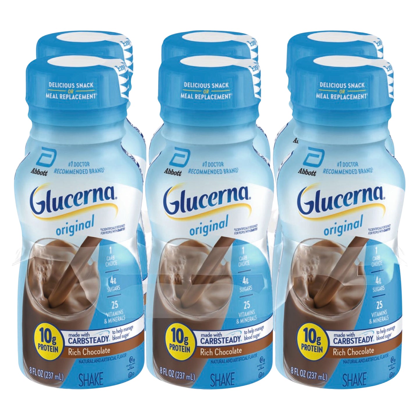 Glucerna Original Rich Chocolate Shake 6 - 8 fl oz Bottles
