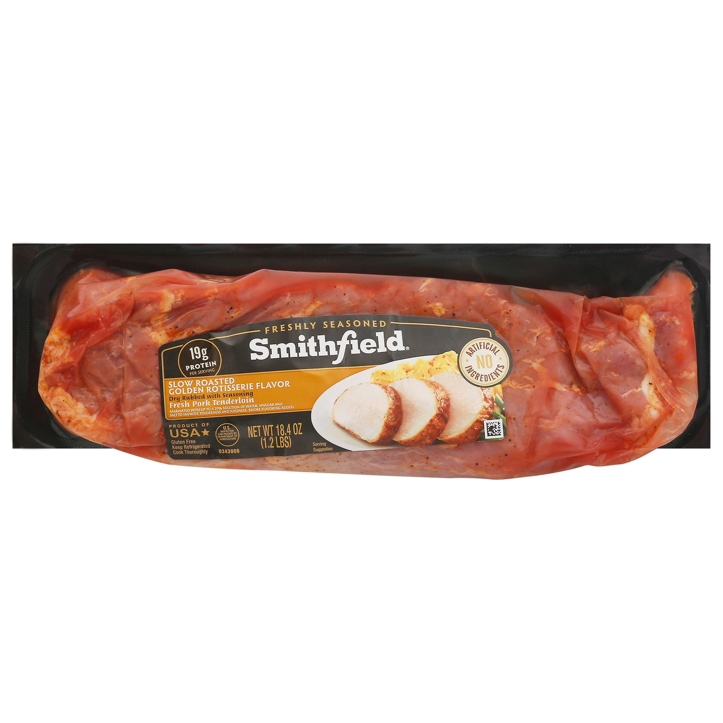 Smithfield Slow Roasted Golden Rotisserie Flavor Fresh Pork Tenderloin 18.4 oz