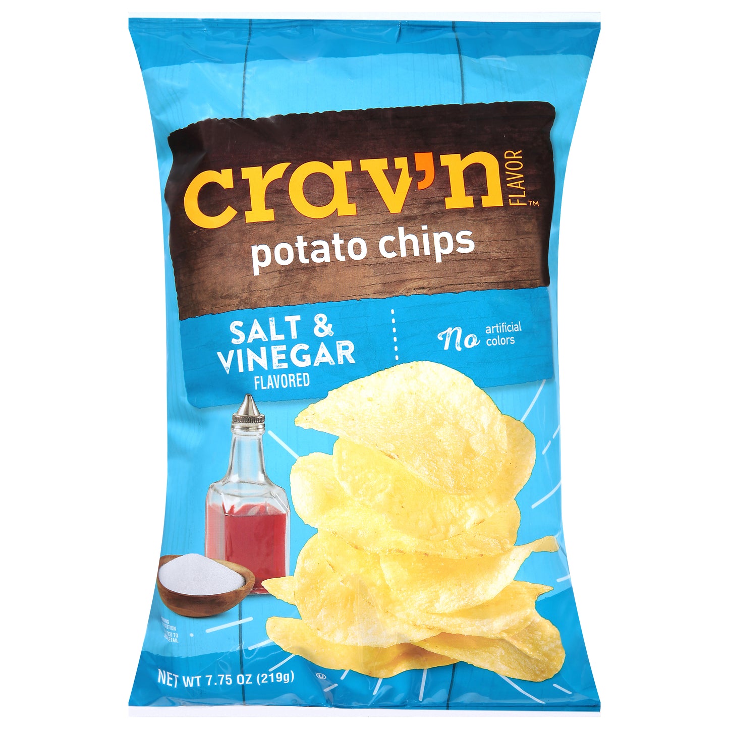 Crav'n Flavor Salt & Vinegar Flavored Potato Chips 7.75 oz