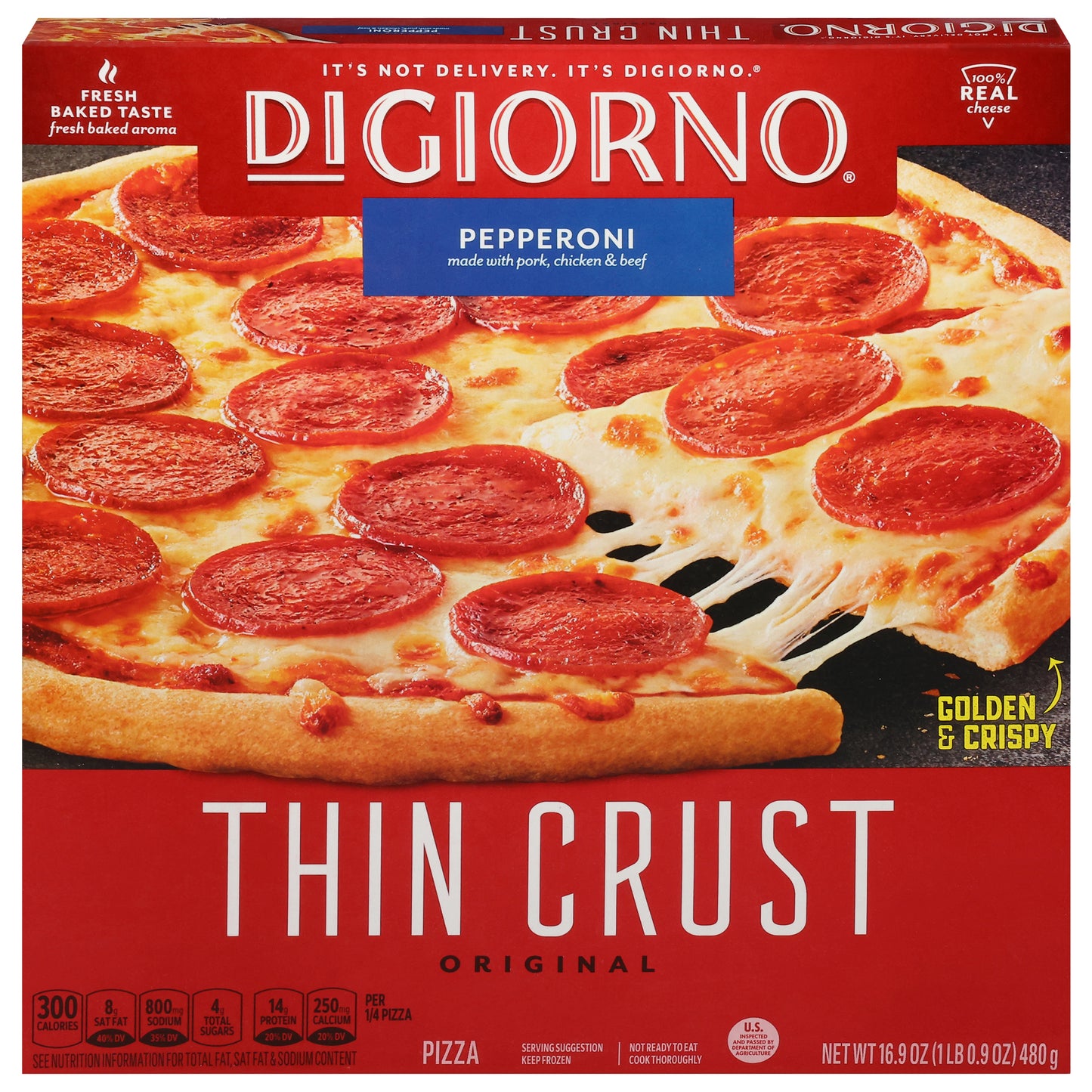 DiGiorno Original Thin Crust Pepperoni Pizza 16.9 oz