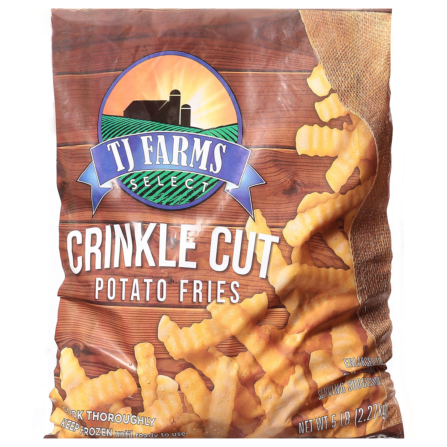 TJ Farms Select Crinkle Cut Potato Fries 5 lb