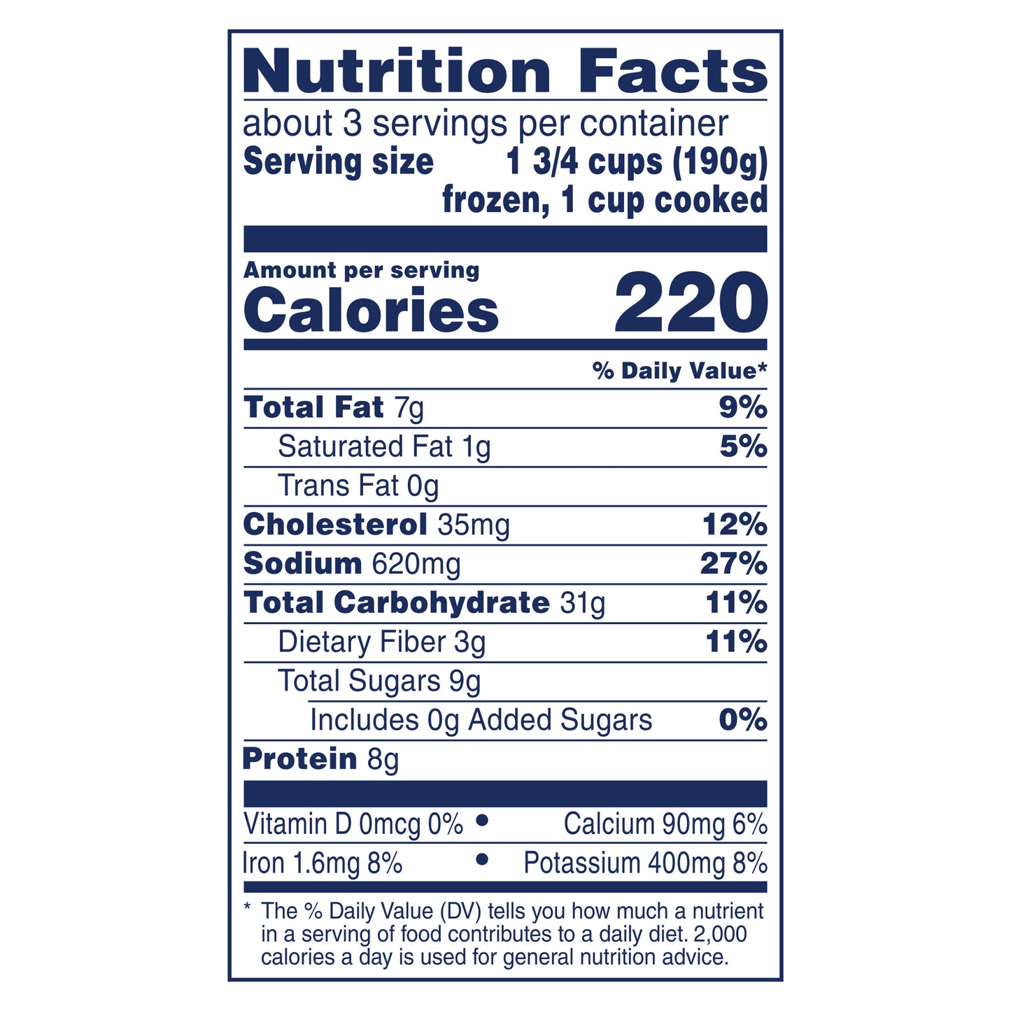 Birds Eye Voila! Garlic Shrimp Frozen Meal, 21 oz. Bag