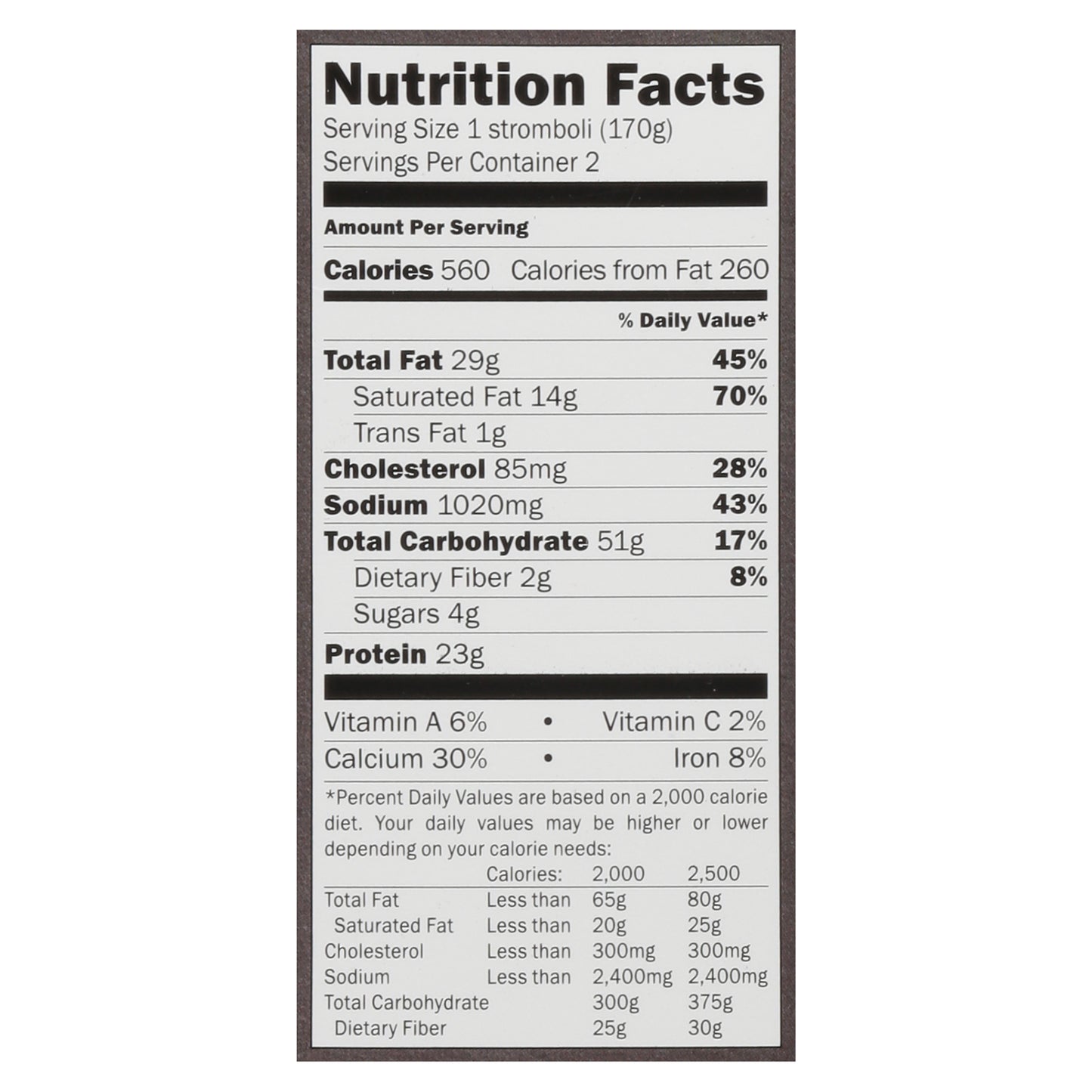 Leonetti's Pepperoni & Cheese Stromboli 2 ea