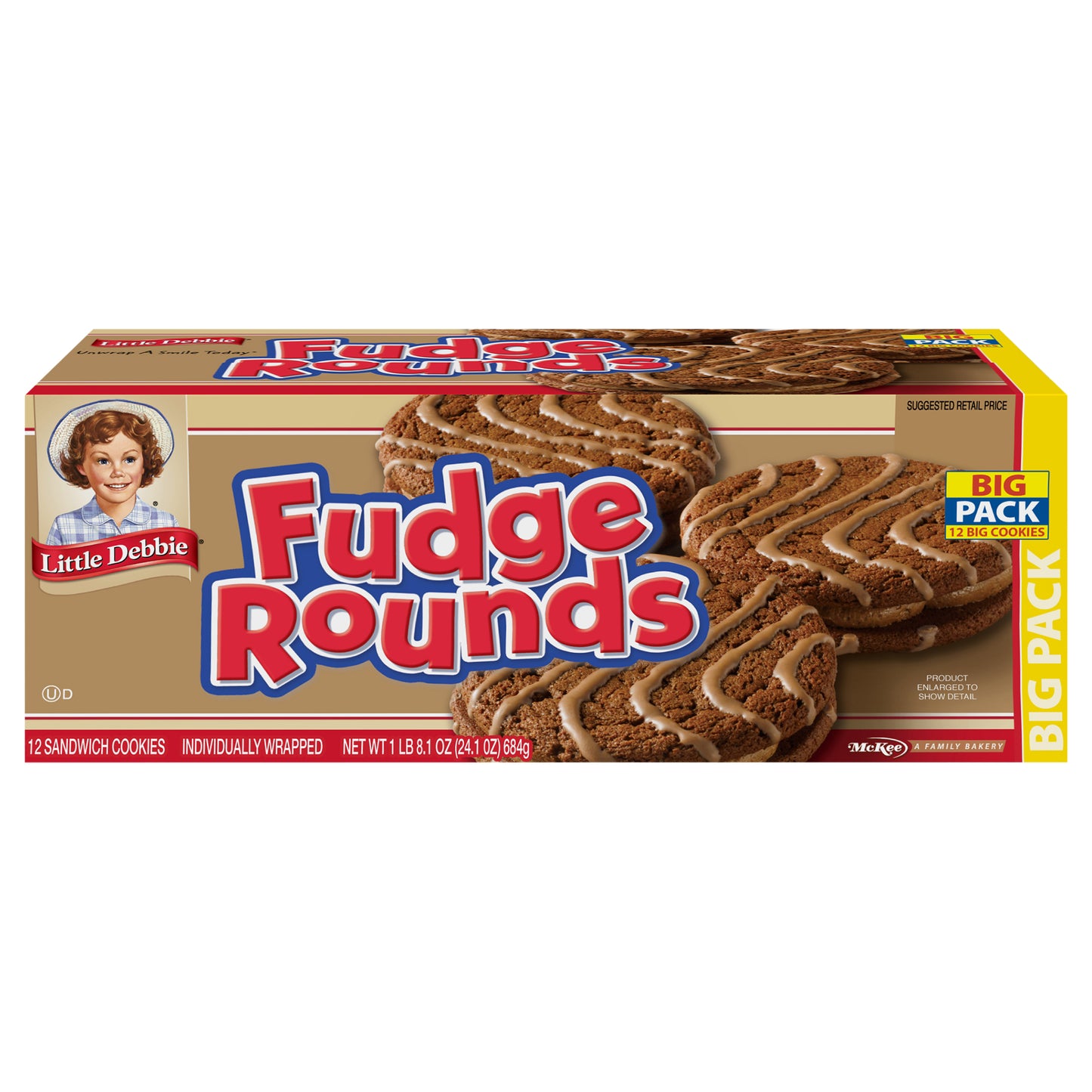 Snack Cakes, Little Debbie Big Pack Fudge Rounds