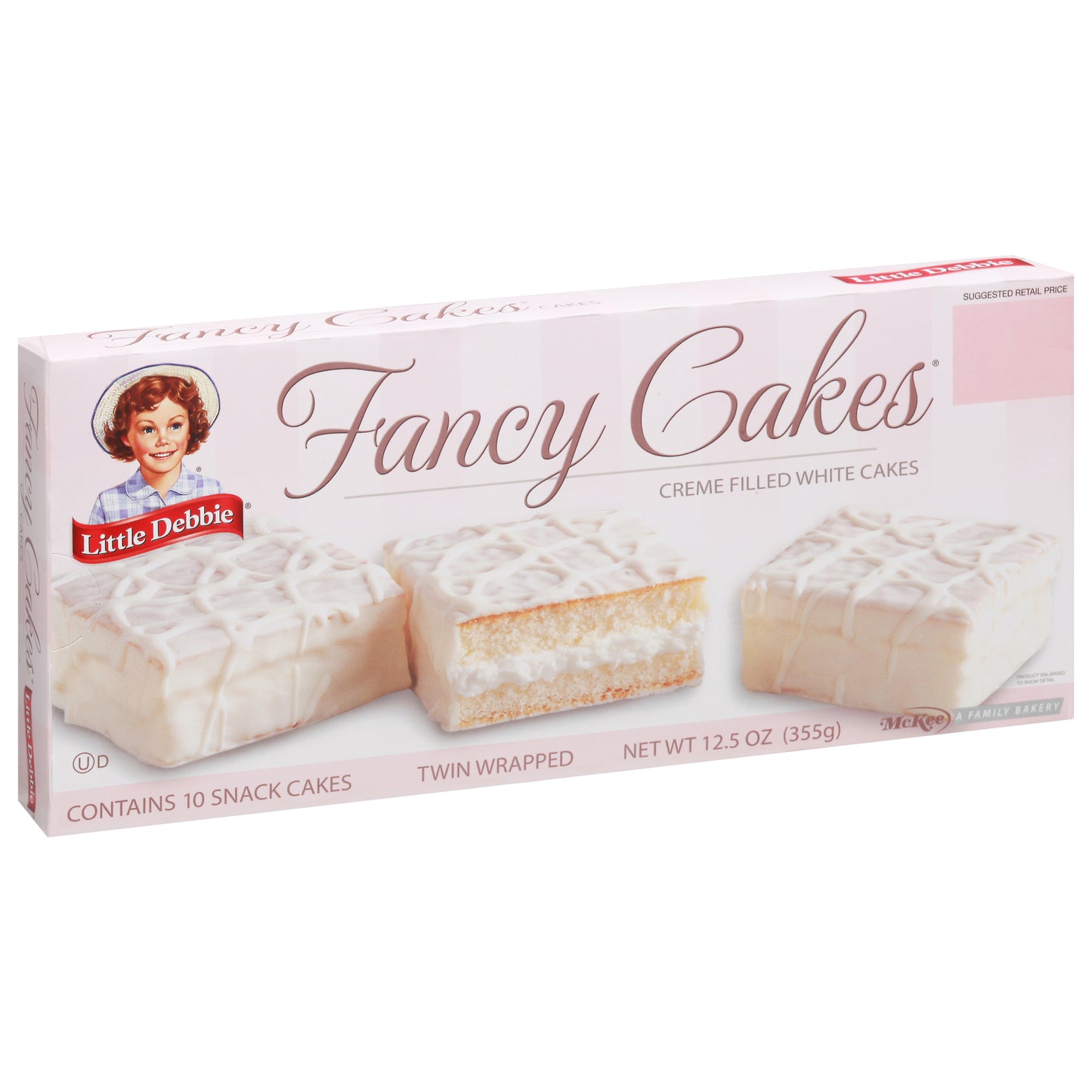 Little Debbie Fancy Cakes Creme Filled White Cakes 10 Snack Cakes