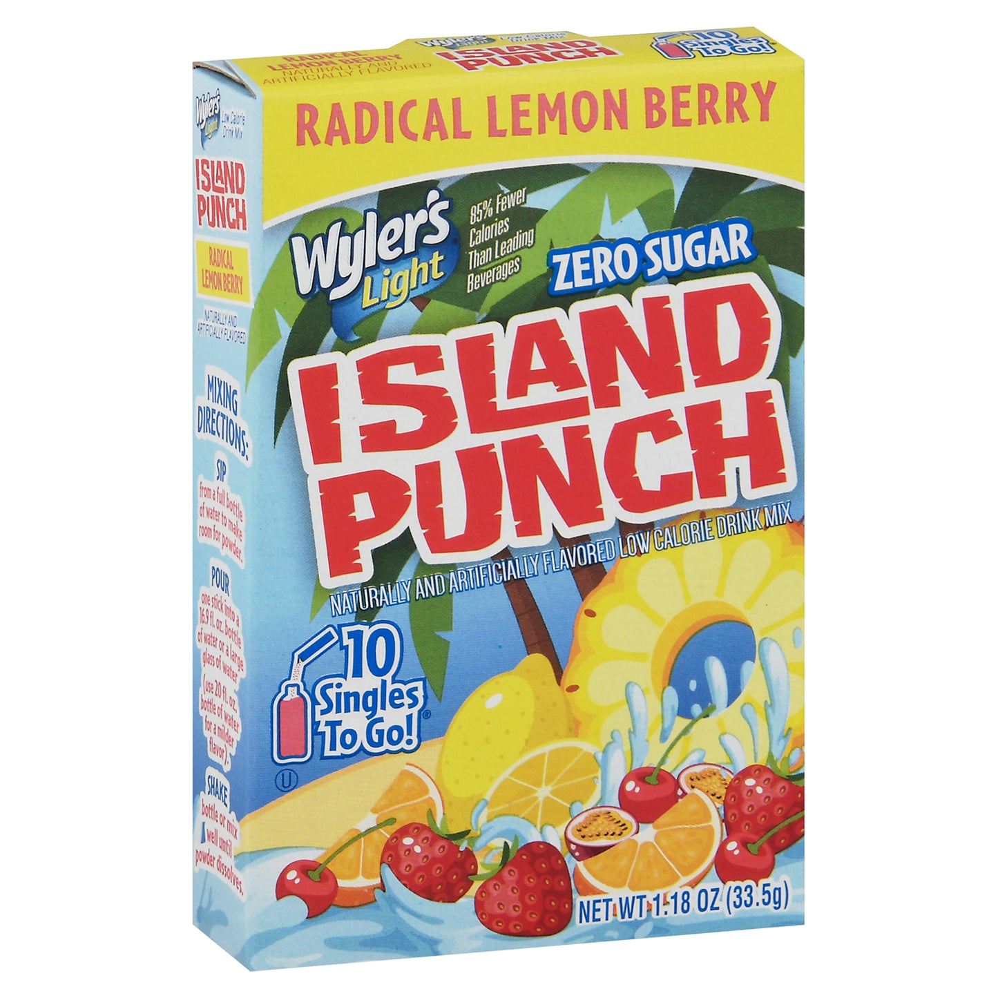 Wyler's Light Singles to Go Island Punch Radical Lemon Berry Drink Mix 10 ea