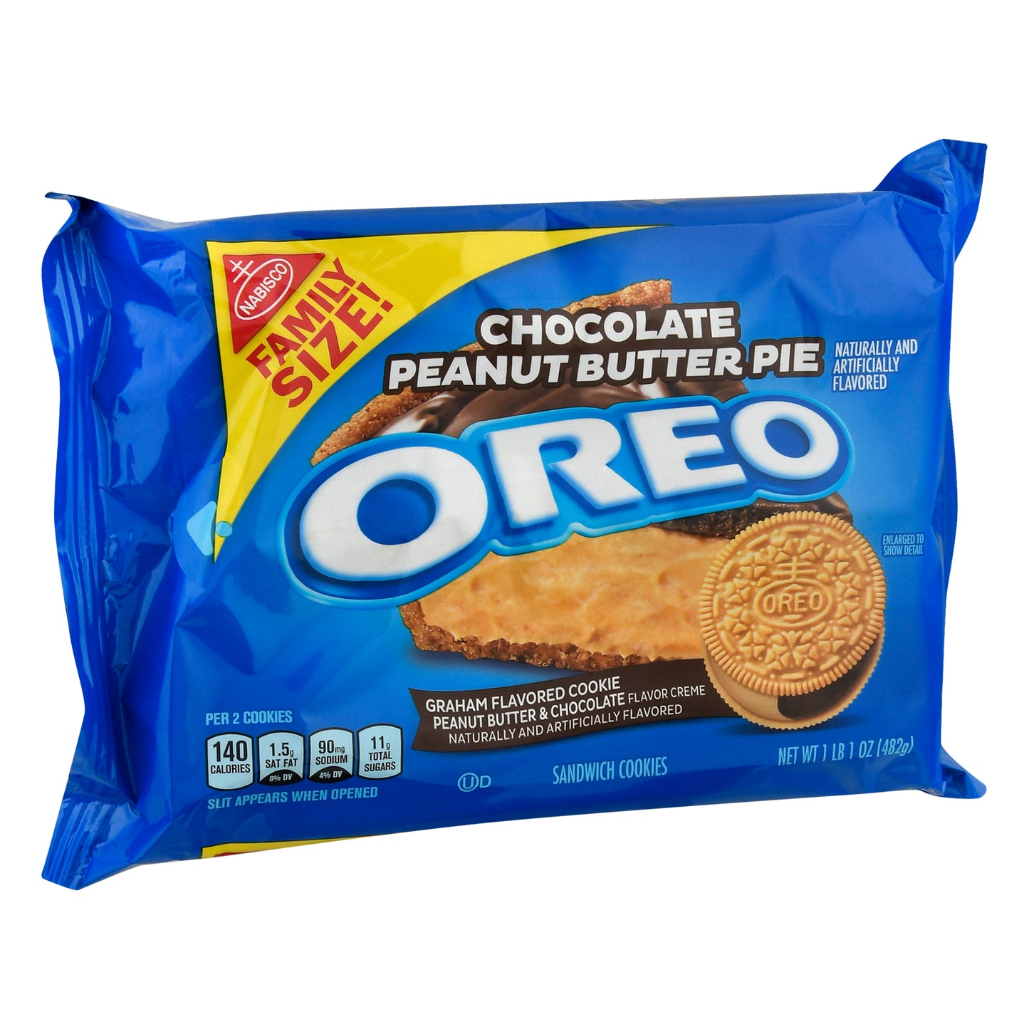 OREO Dark Chocolate Creme Chocolate Sandwich Cookies, Family Size, 17 oz