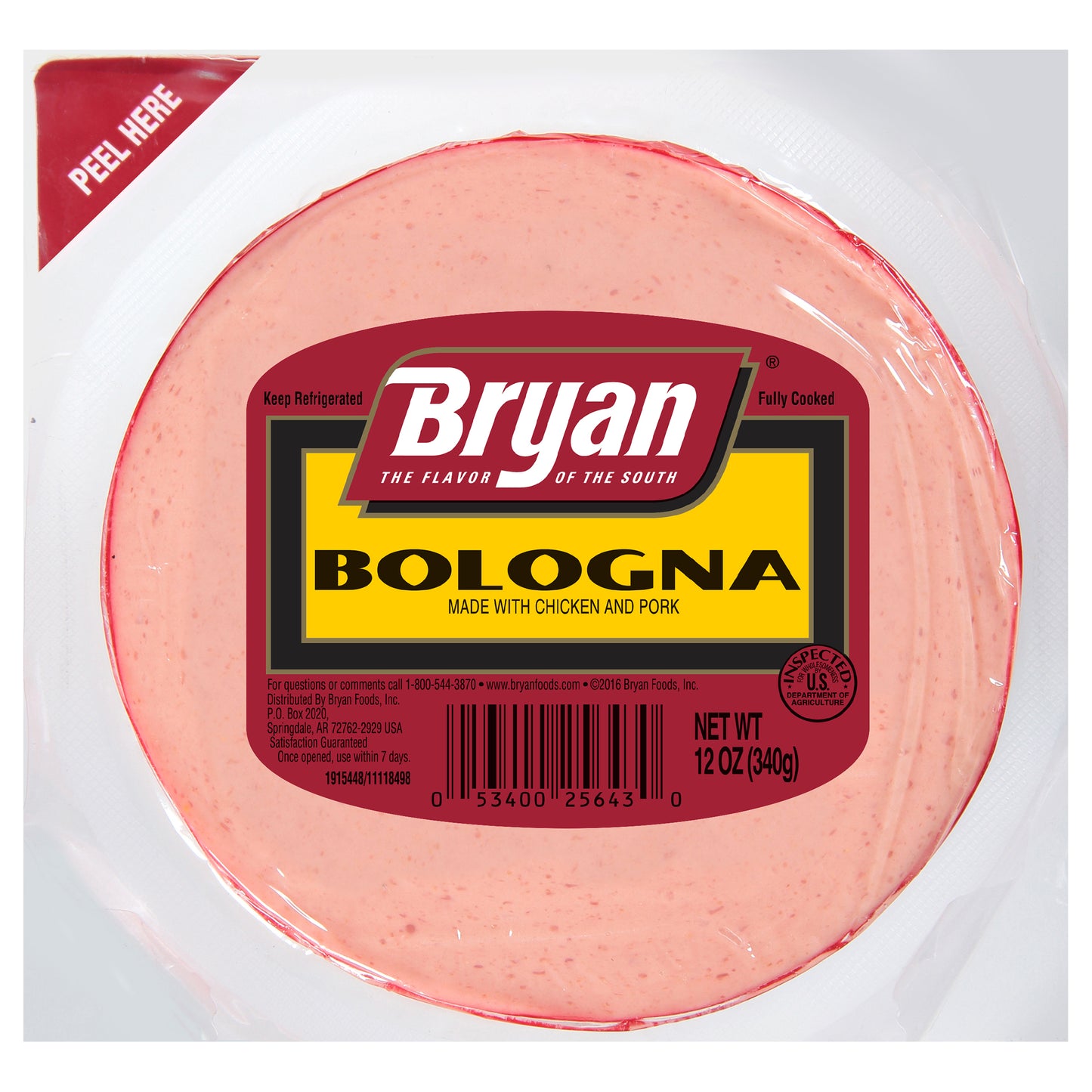 Bryan® Bologna Deli Lunch Meat, 12 oz