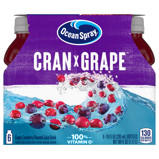 Ocean Spray Cran x Grape Juice 6 - 10 fl oz Bottles