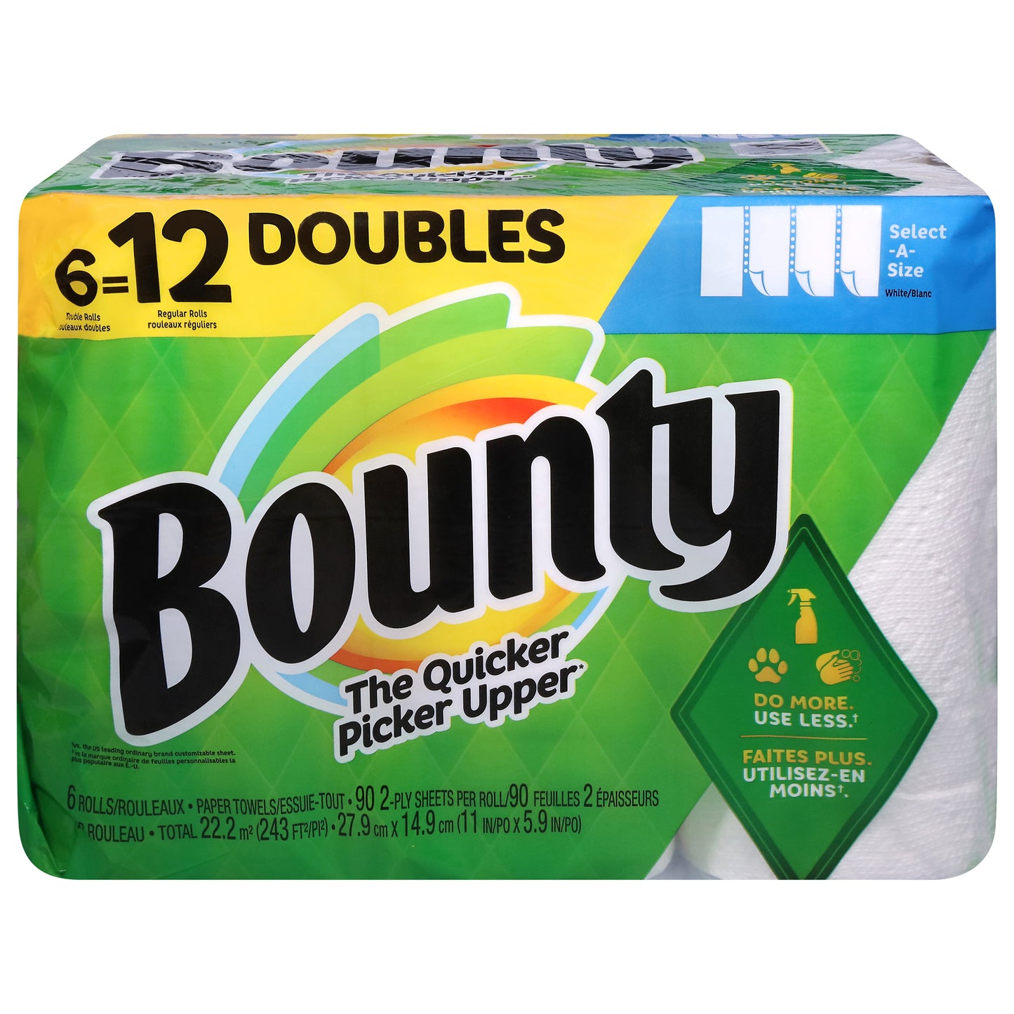 Bounty 2-Ply Select-A-Size Double Rolls White Paper Towels 6 ea
