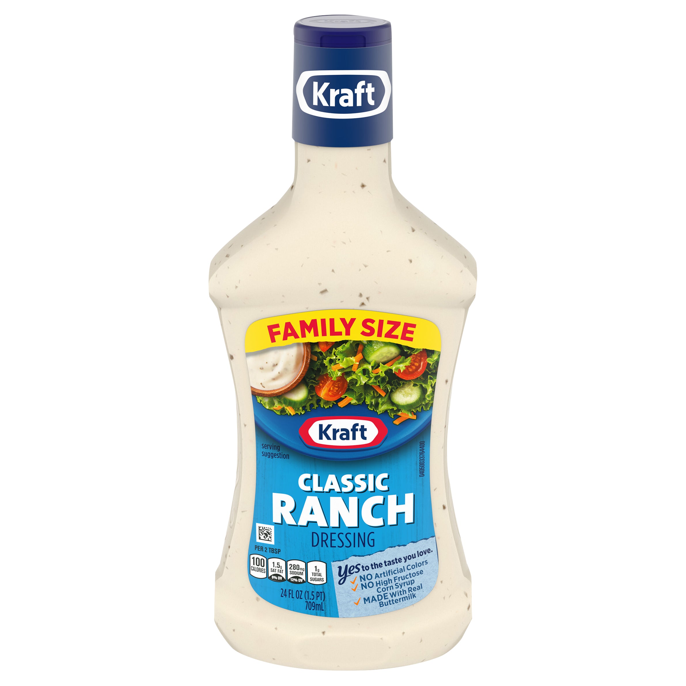 Kraft Classic Ranch Salad Dressing Family Size, 24 fl oz Bottle