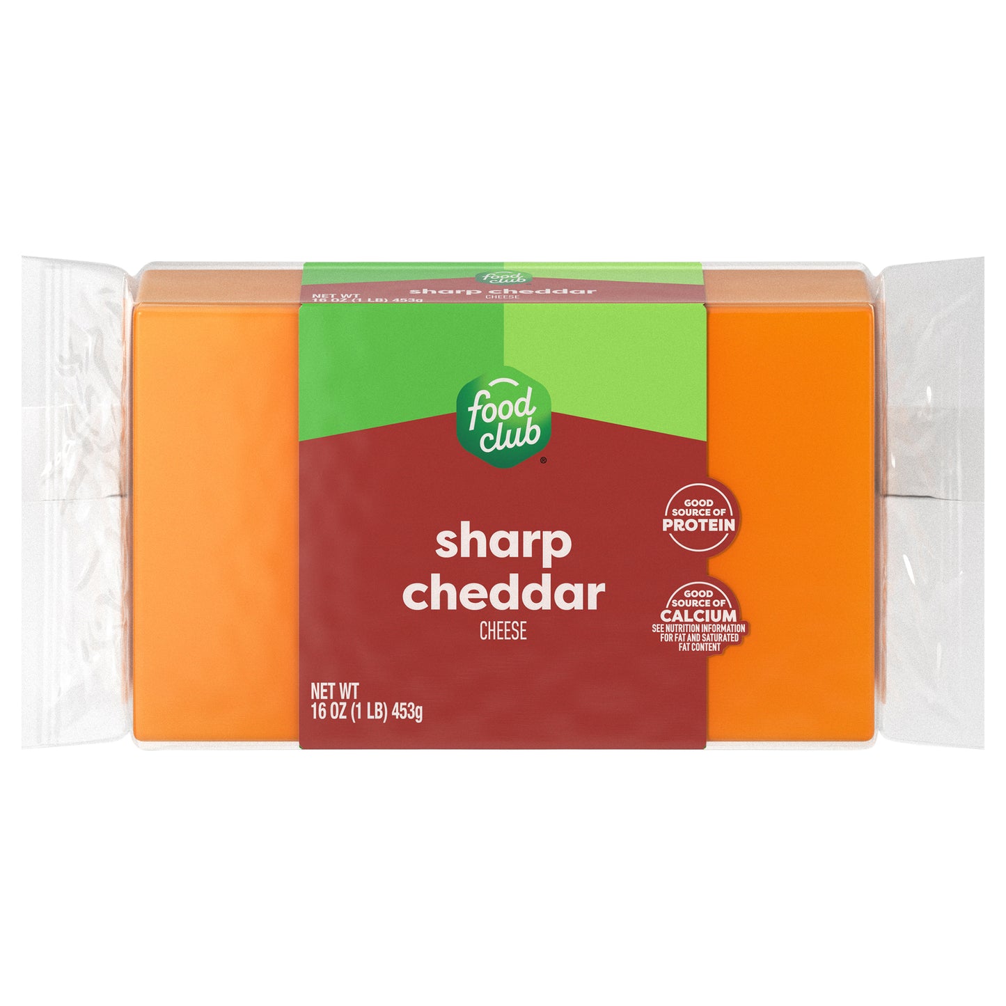 Food Club Sharp Cheddar Cheese 16 oz