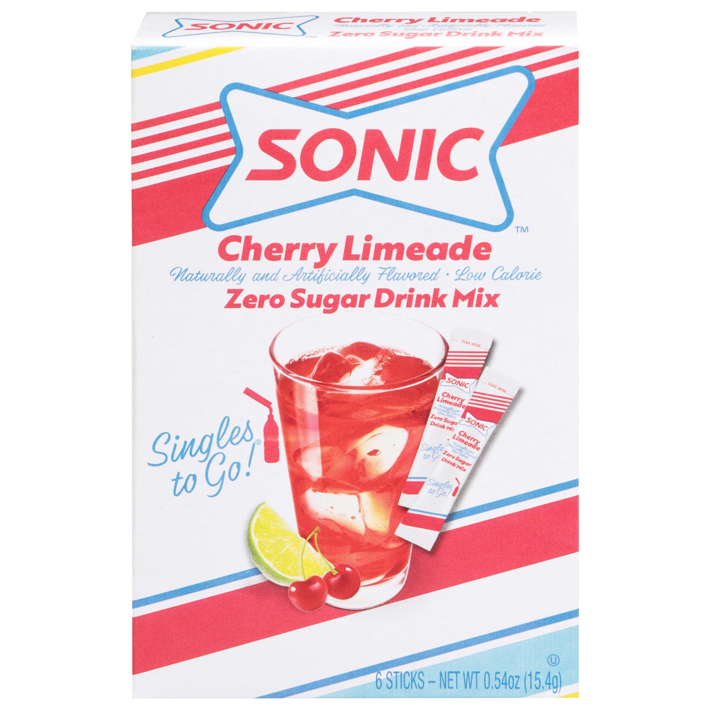 Sonic Zero Sugar Cherry Limeade Drink Mix 6 ea