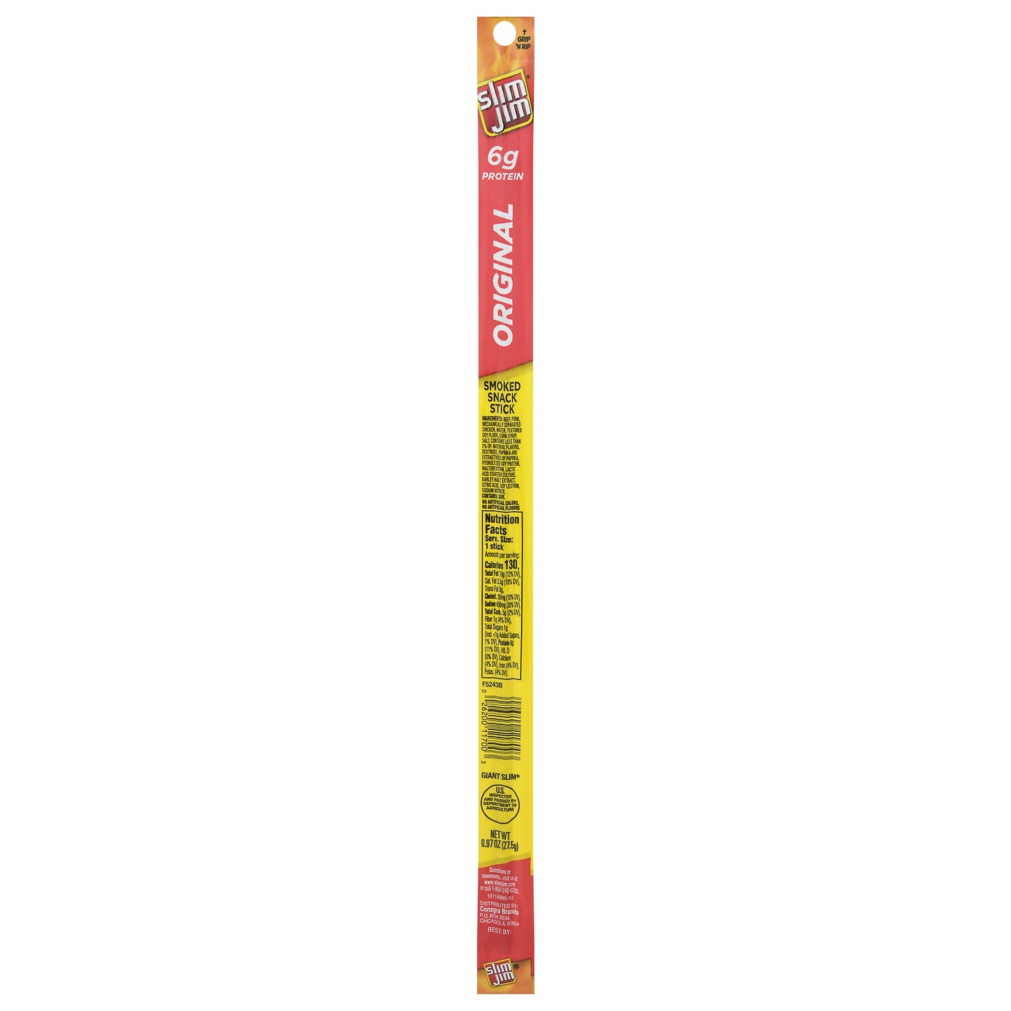Slim Jim Giant Slim Smoked Original Snack Stick Giant Slim 0.97 oz