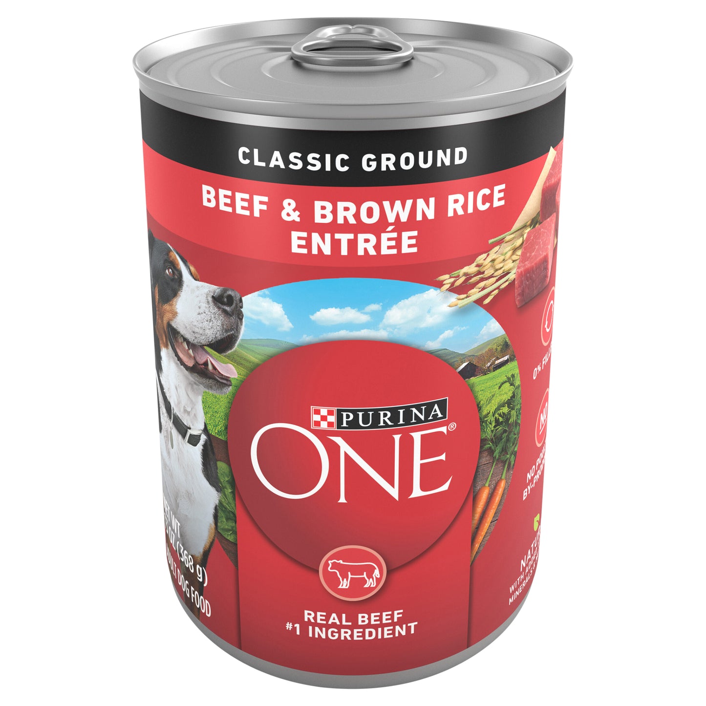 Purina One Adult Classic Ground Beef & Brown Rice Entree Dog Food 13 oz