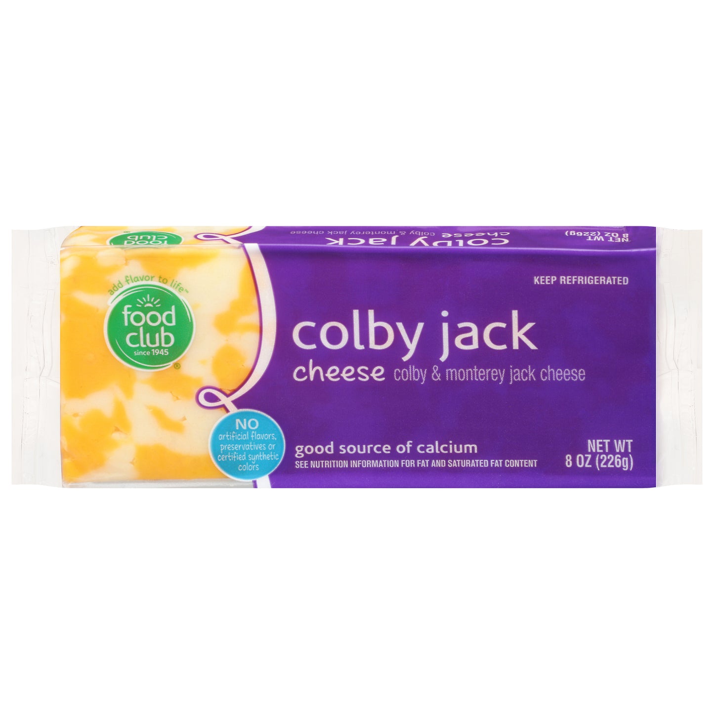 Food Club Colby Jack Cheese 8 oz