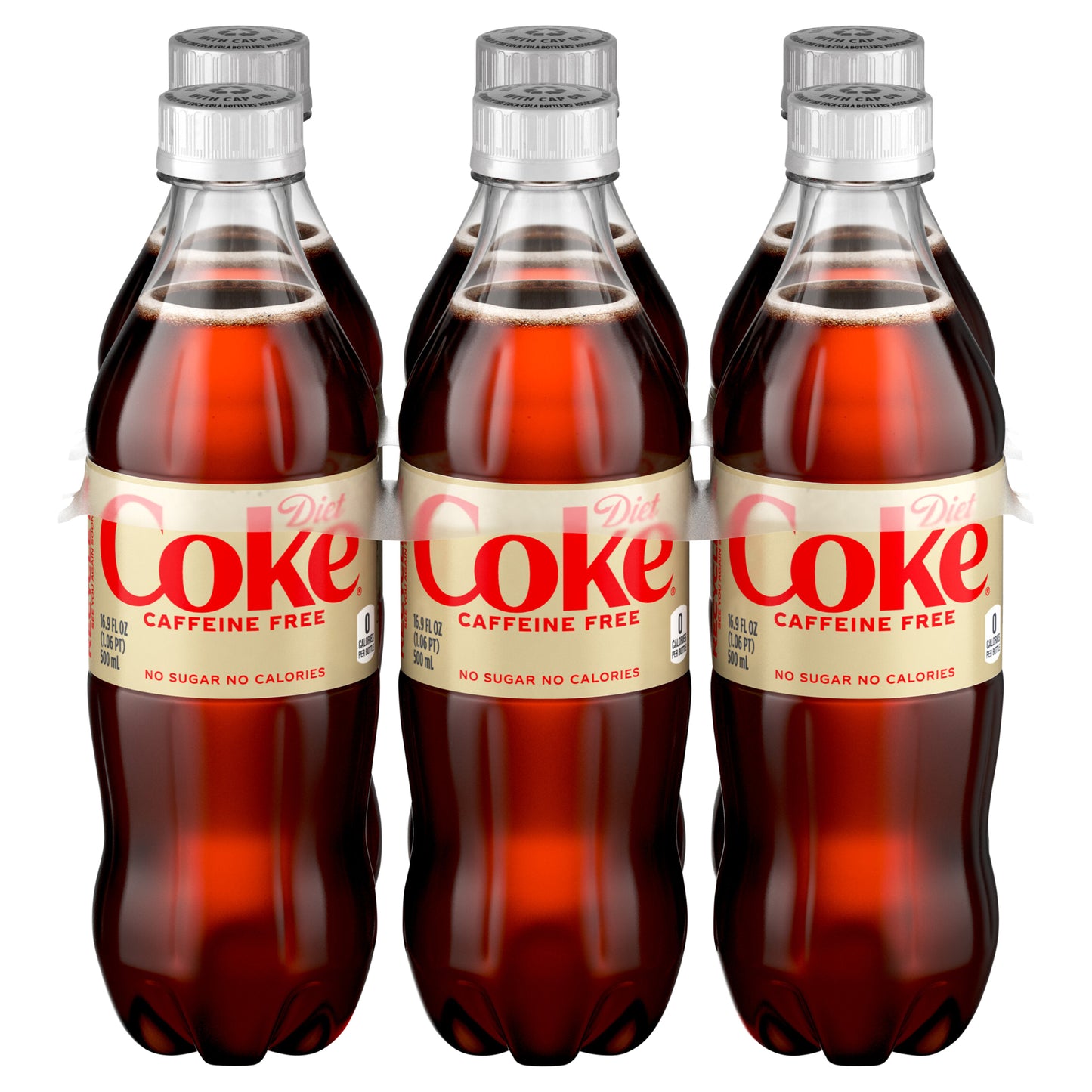 Diet Coke Caffeine-Free Bottles, 16.9 fl oz, 6 Pack