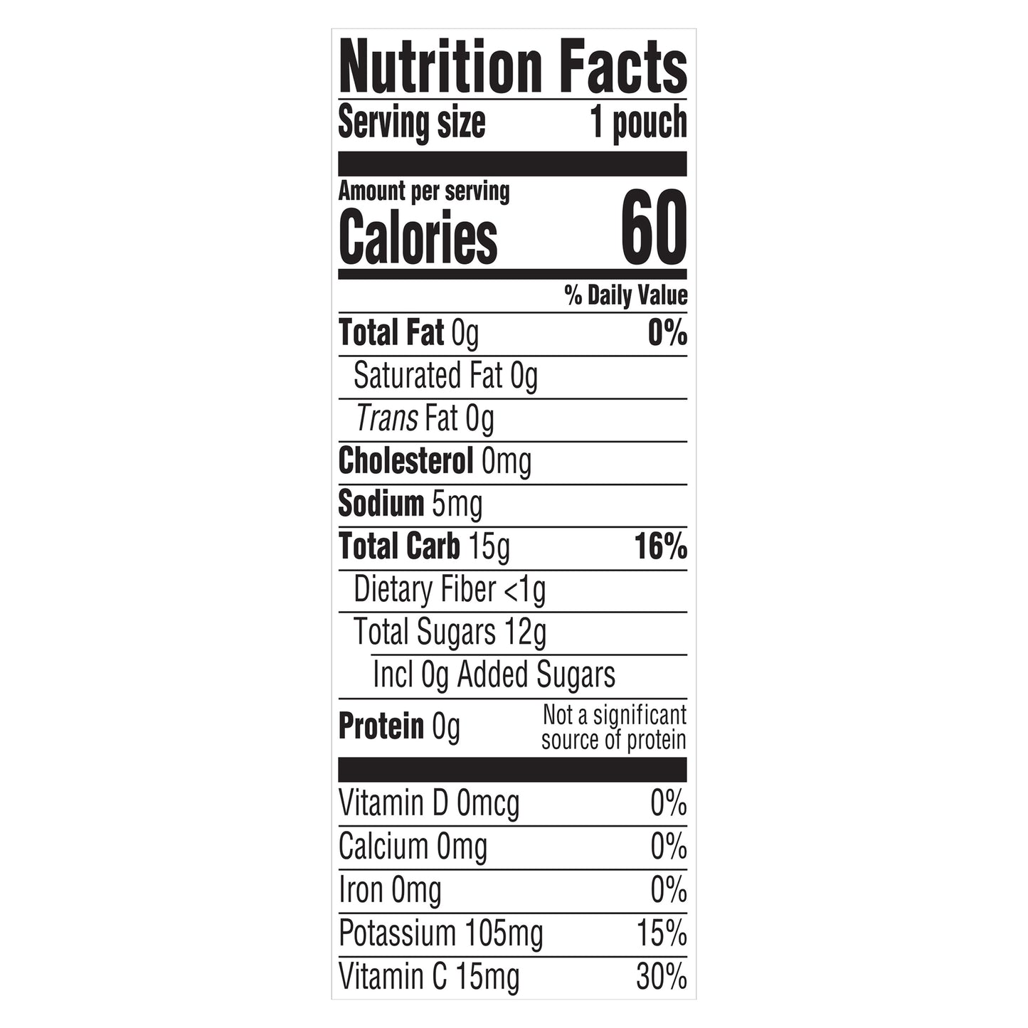 GERBER PRODUCTS COMPANY Gerber Natural for Baby Generic Carton Q096H 6-3.5oz Pouches 1.31LBS (594g)