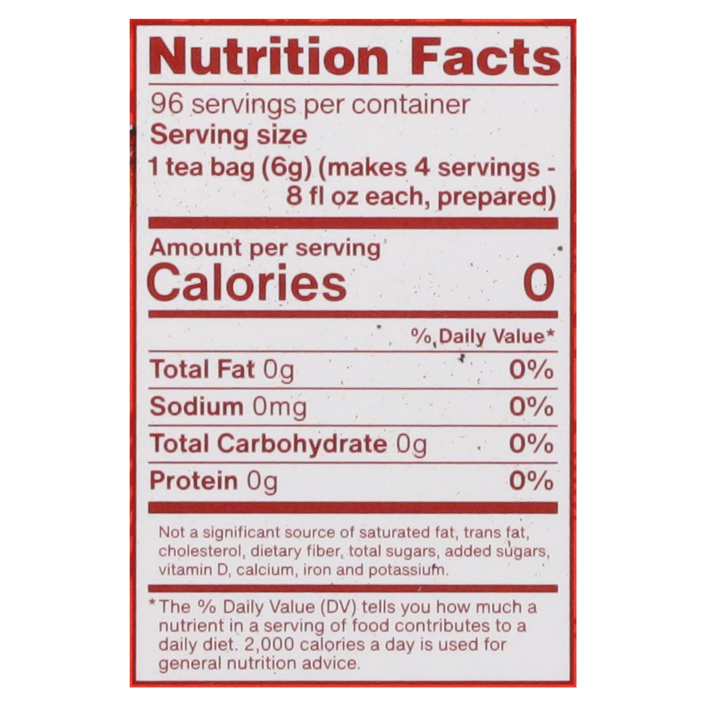 Luzianne Decaffeinated Iced Tea Family Size 24 Tea Bags