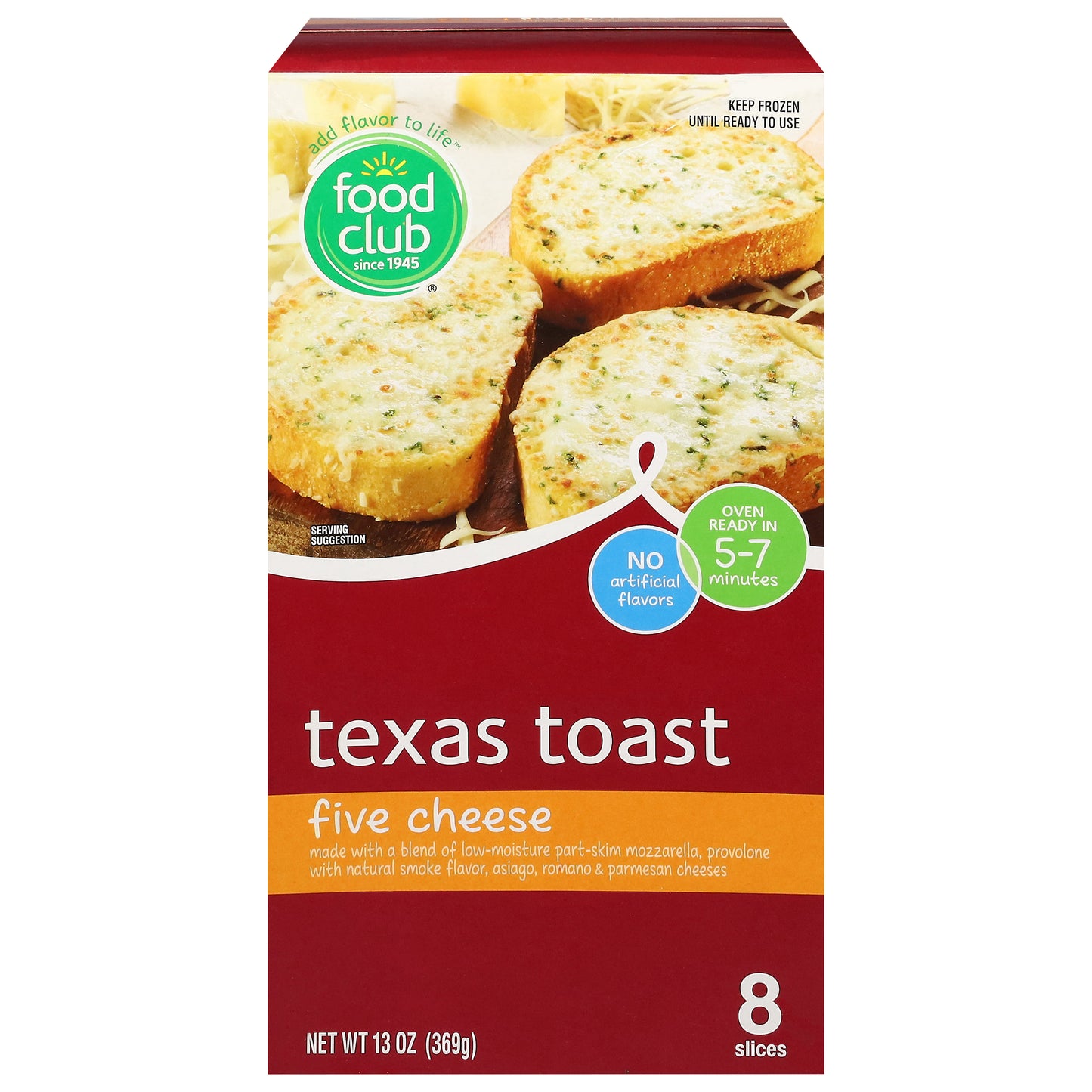 Food Club Five Cheese Texas Toast 8 ea